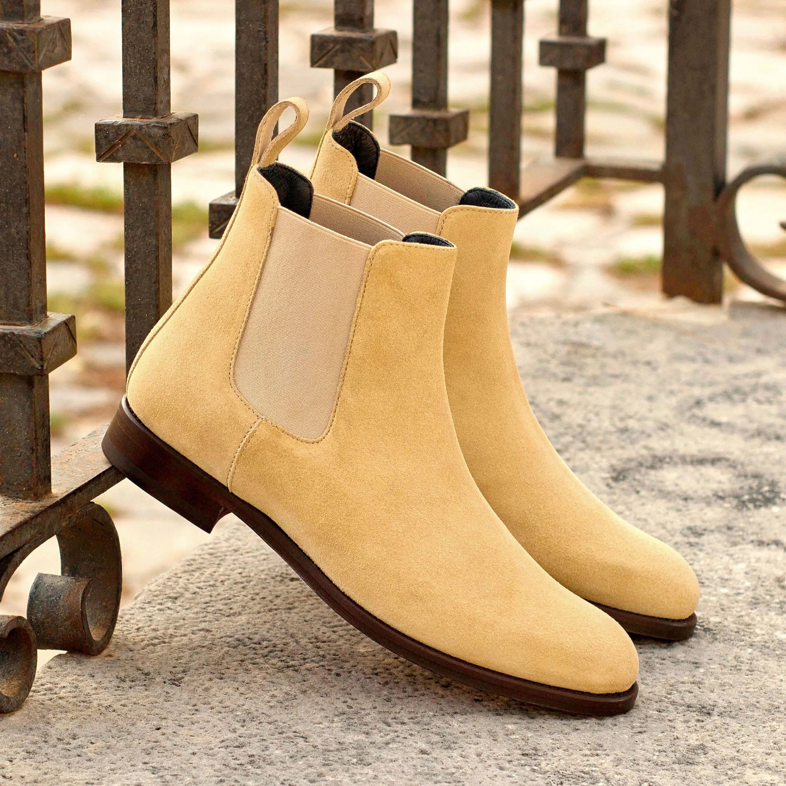 Raina women Chelsea boots suede Chelsea back view