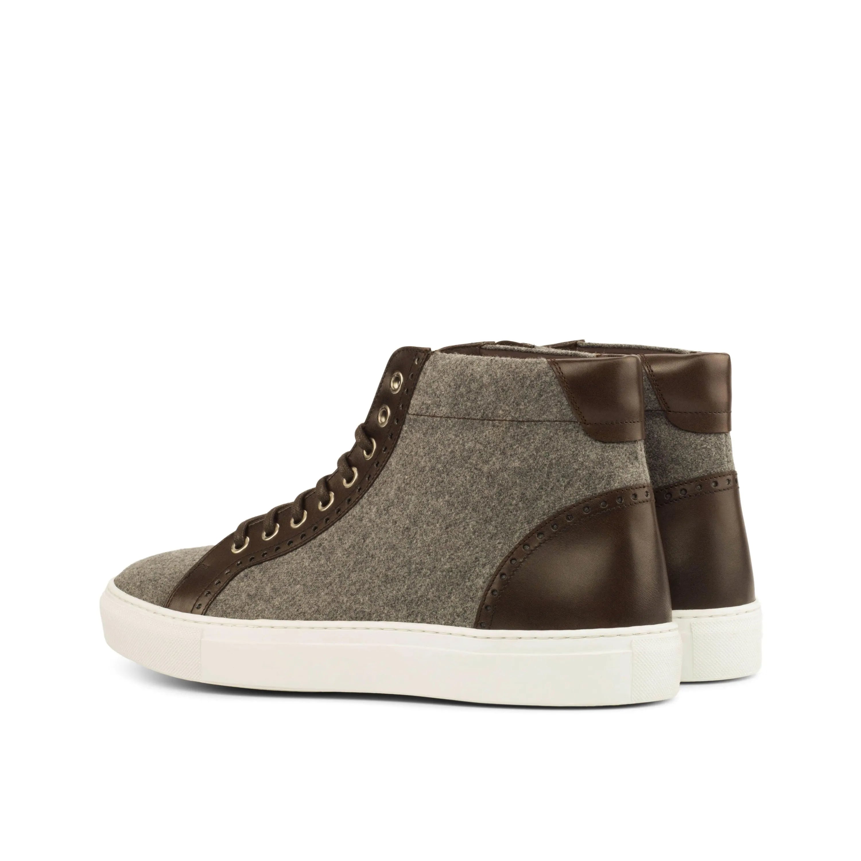 RQ72 High Kicks Sneakers II high-top brown and gray sneakers