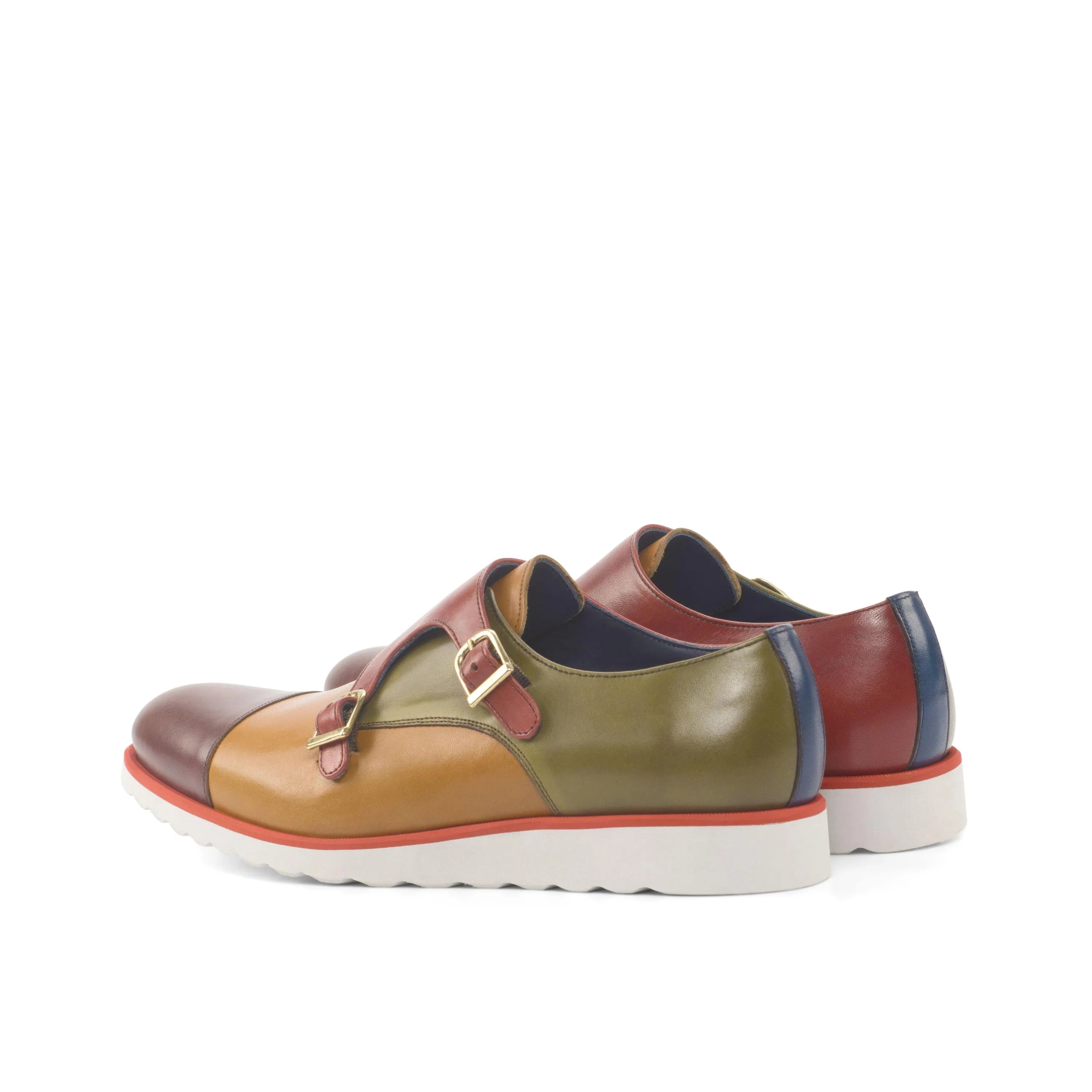 Ryan Double Monk II colorful painted calf double monk shoes
