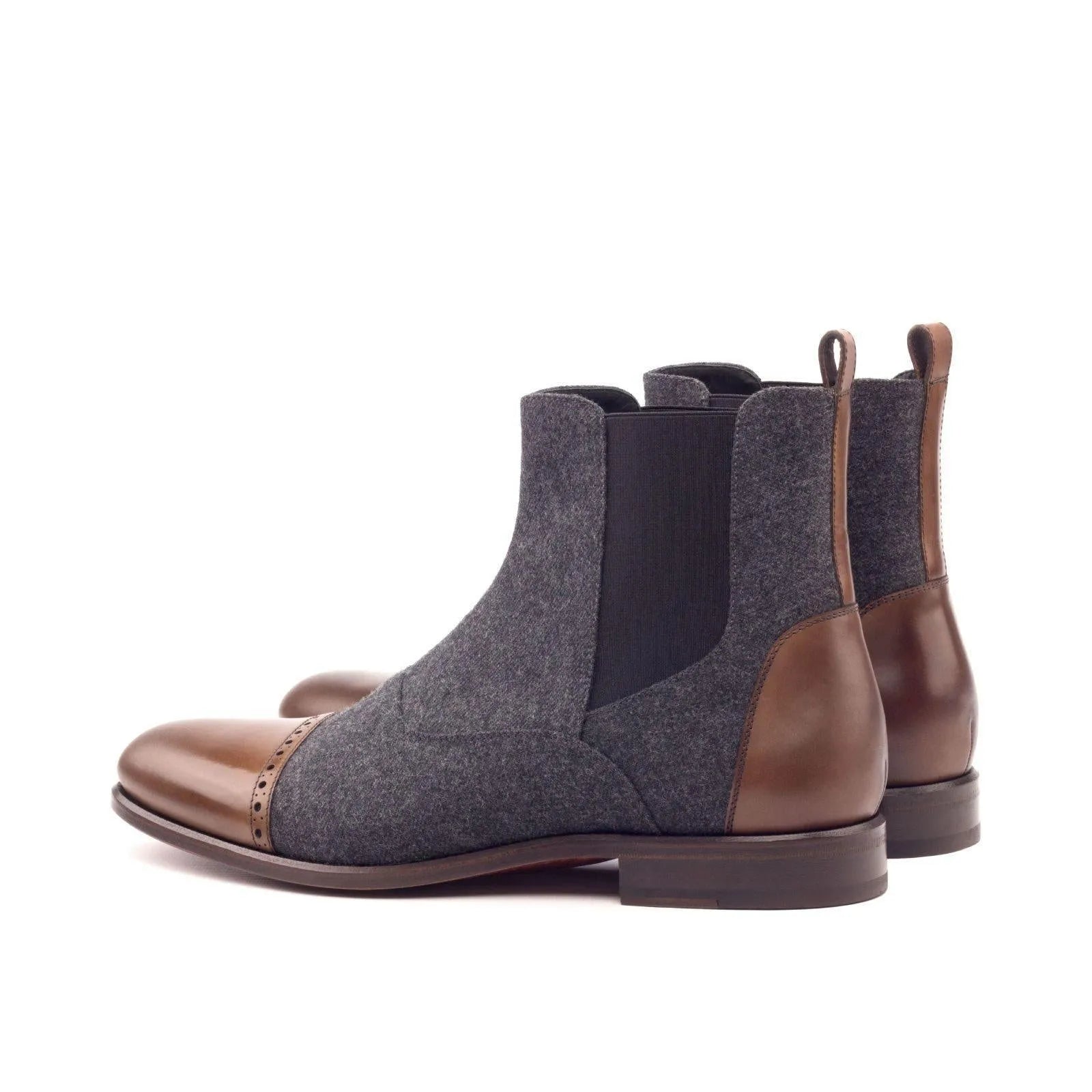 Sandos Chelsea Boot II two-tone leather and wool Chelsea boots