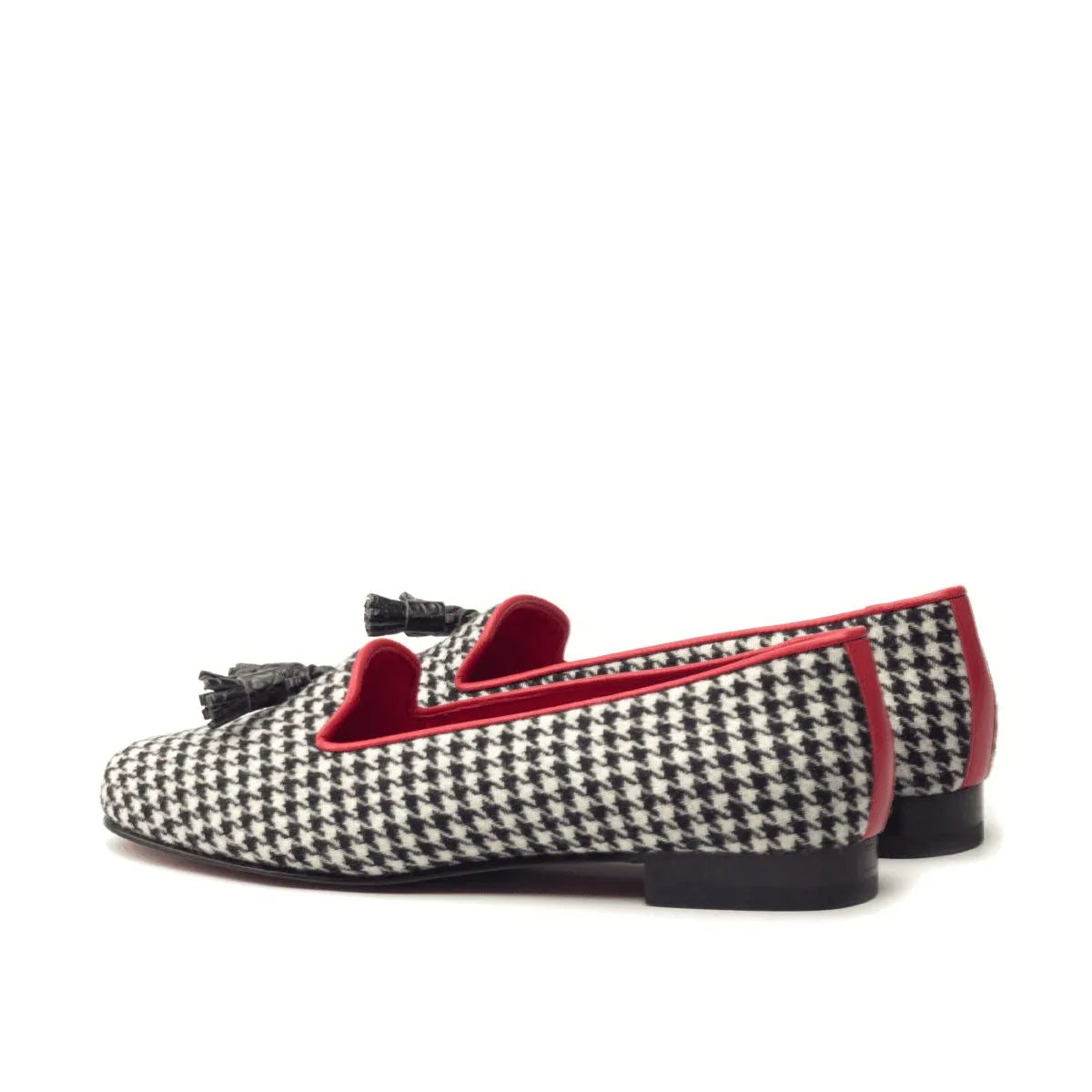 Sappho Rose Ladies Slipon II houndstooth tassel loafers