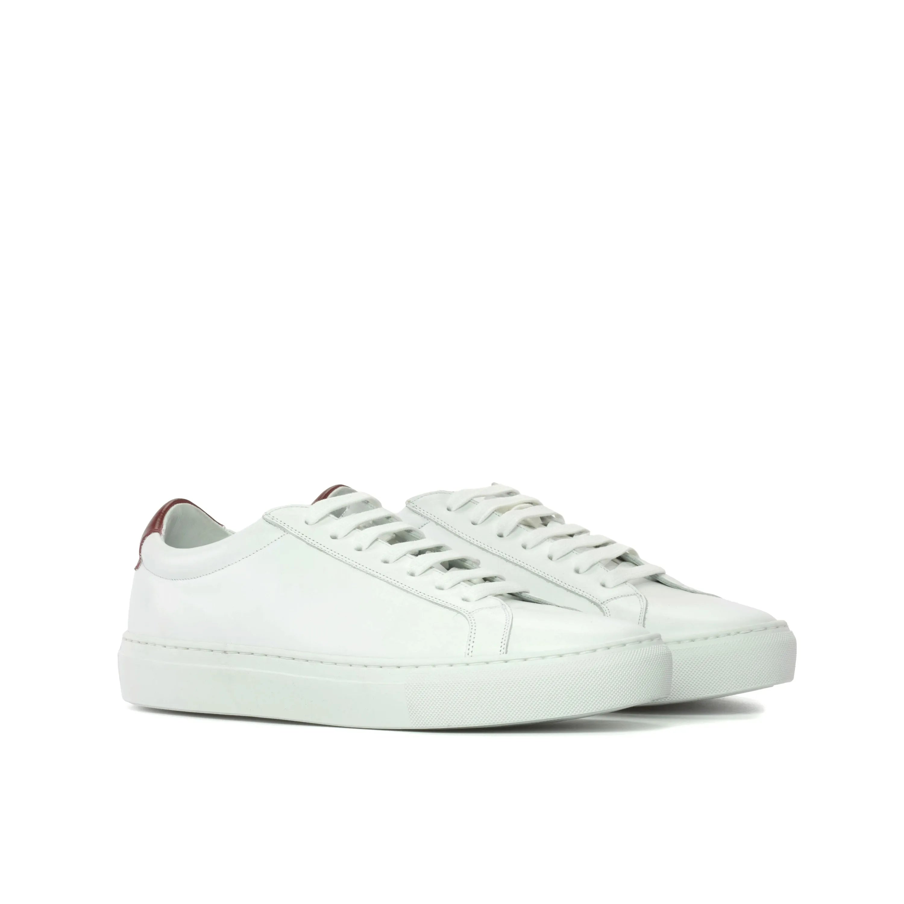 White Sima low kick sneaker in leather, fast lane style