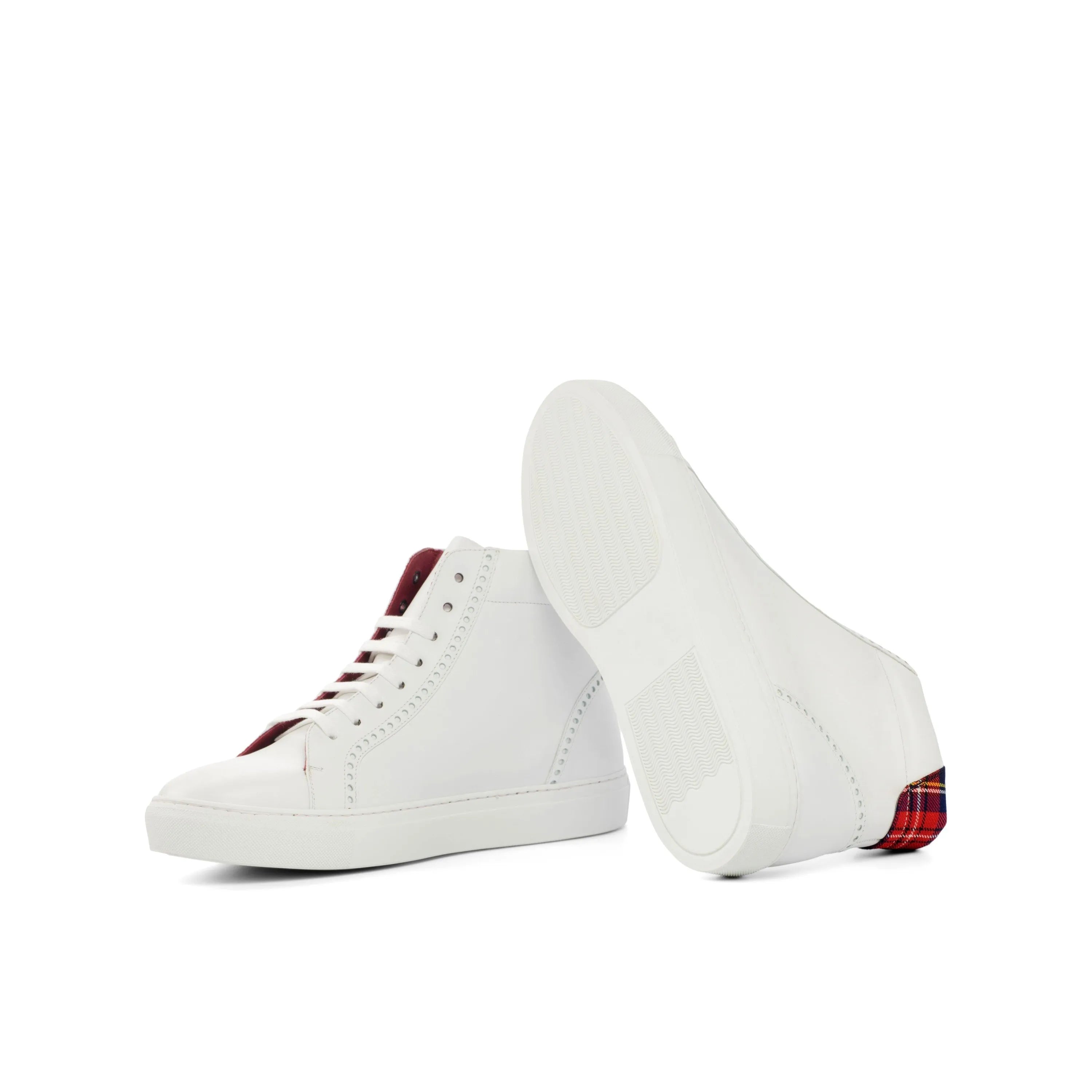 Pair of white Sky High Kicks high-top sneakers