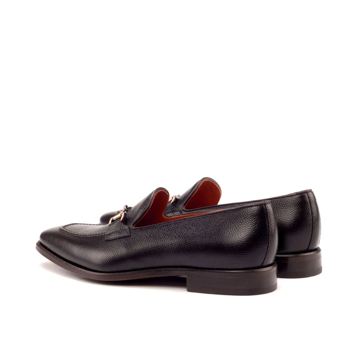 Trilo Loafers II black leather loafer with dark brown painted calf and leather sole
