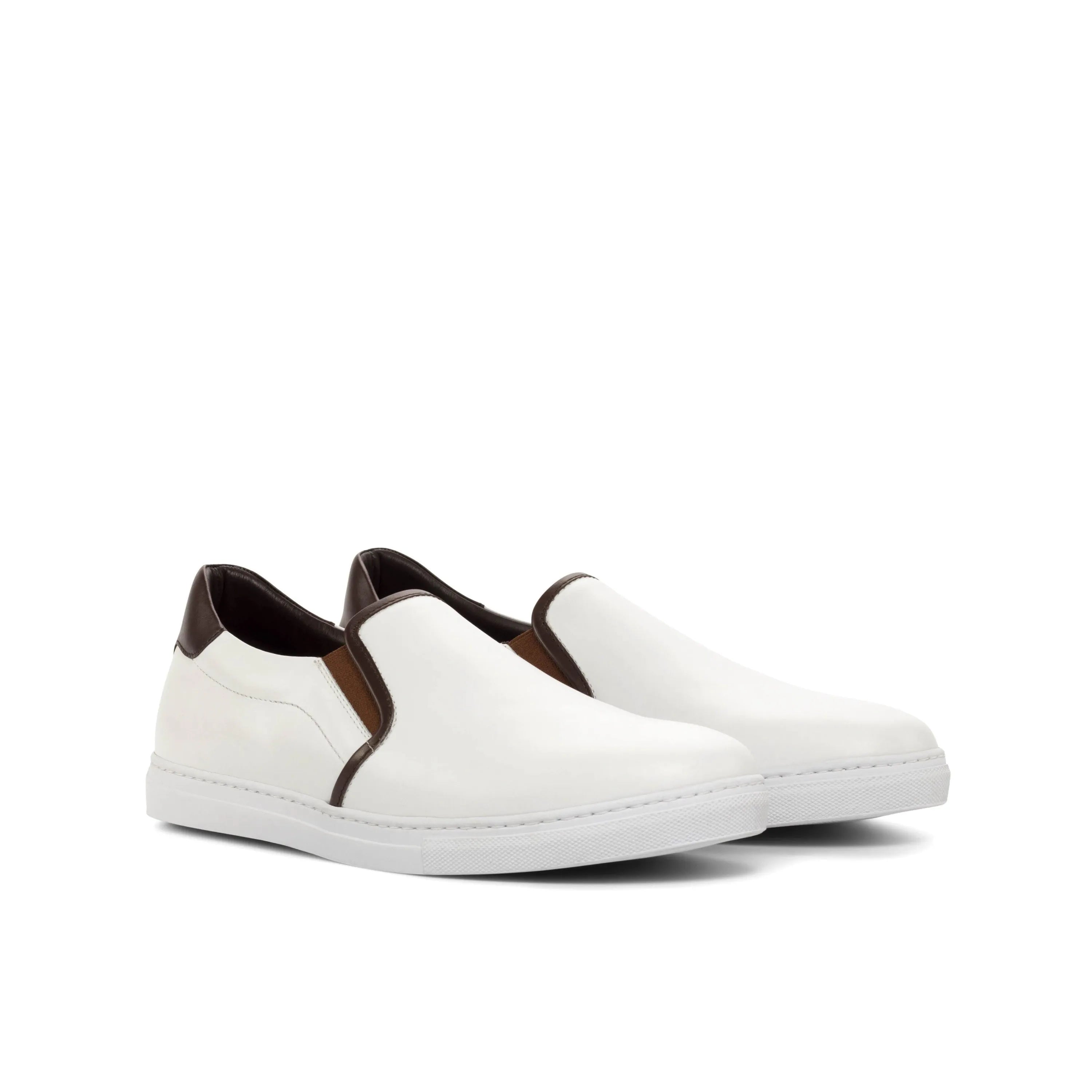 White box calf Tuesday Slip luxury bespoke shoes for men, back view