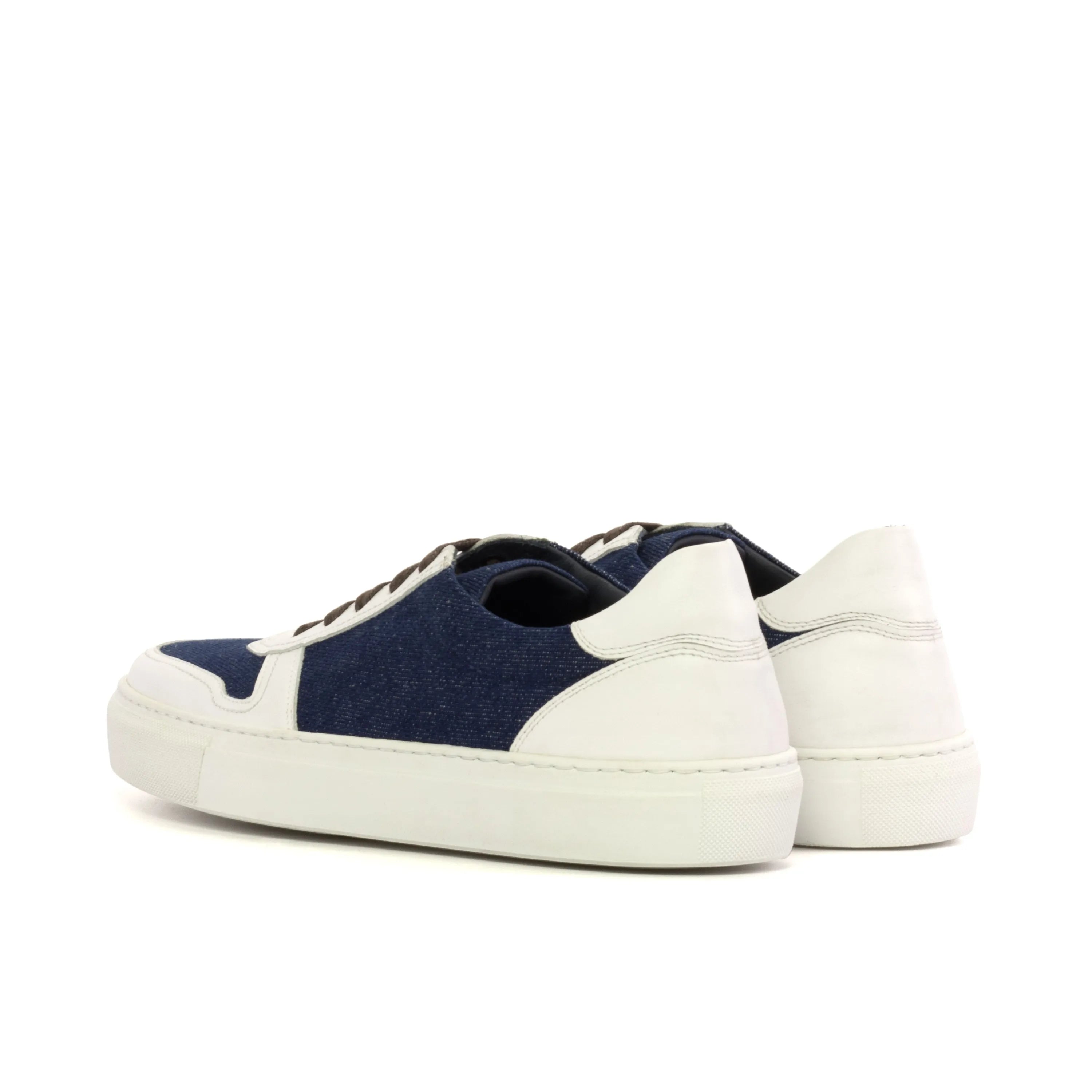 Viceroy unisex trainer sneaker II in navy and white leather with cupsole