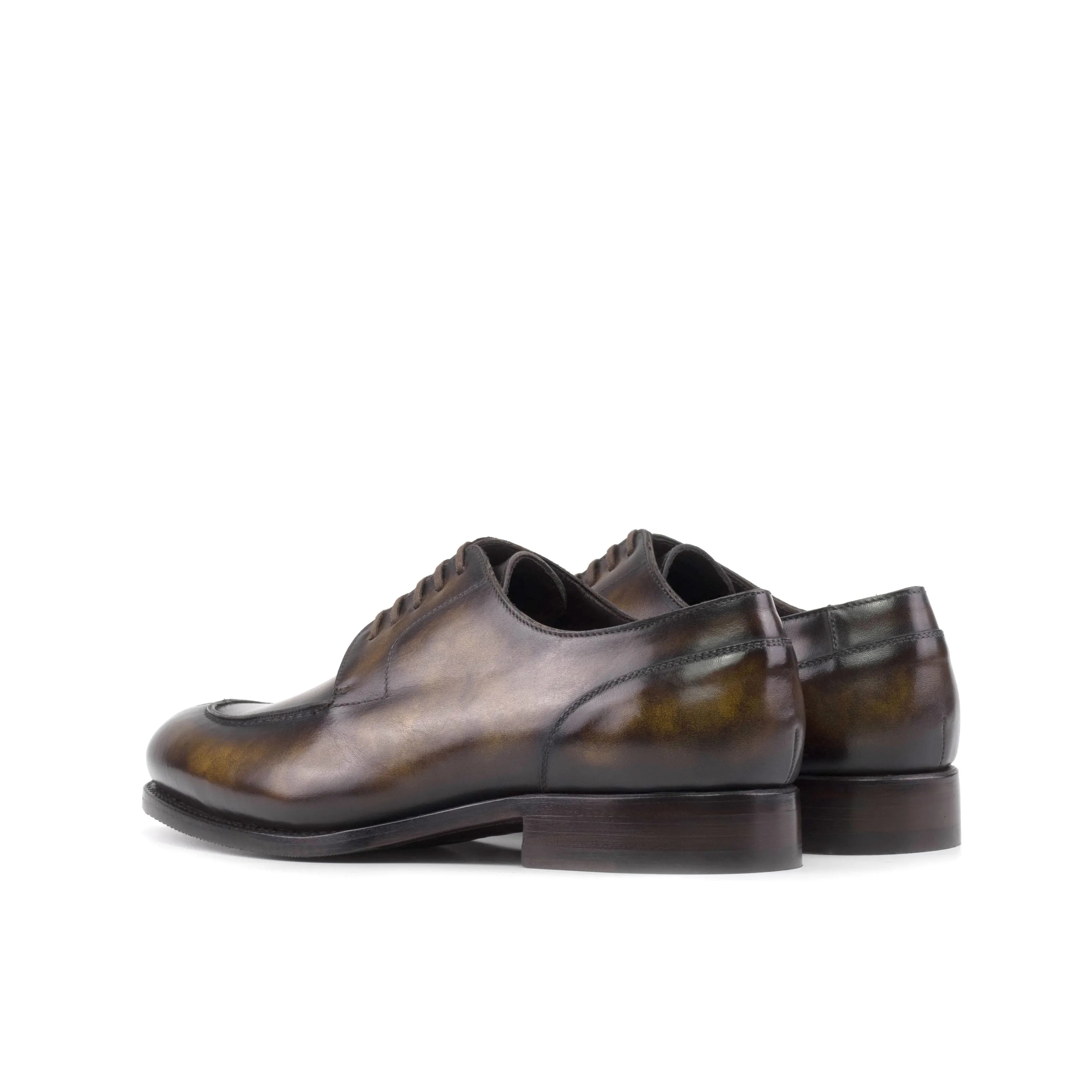 Vincenzo Patina Derby Split Toe II brown leather dress shoes