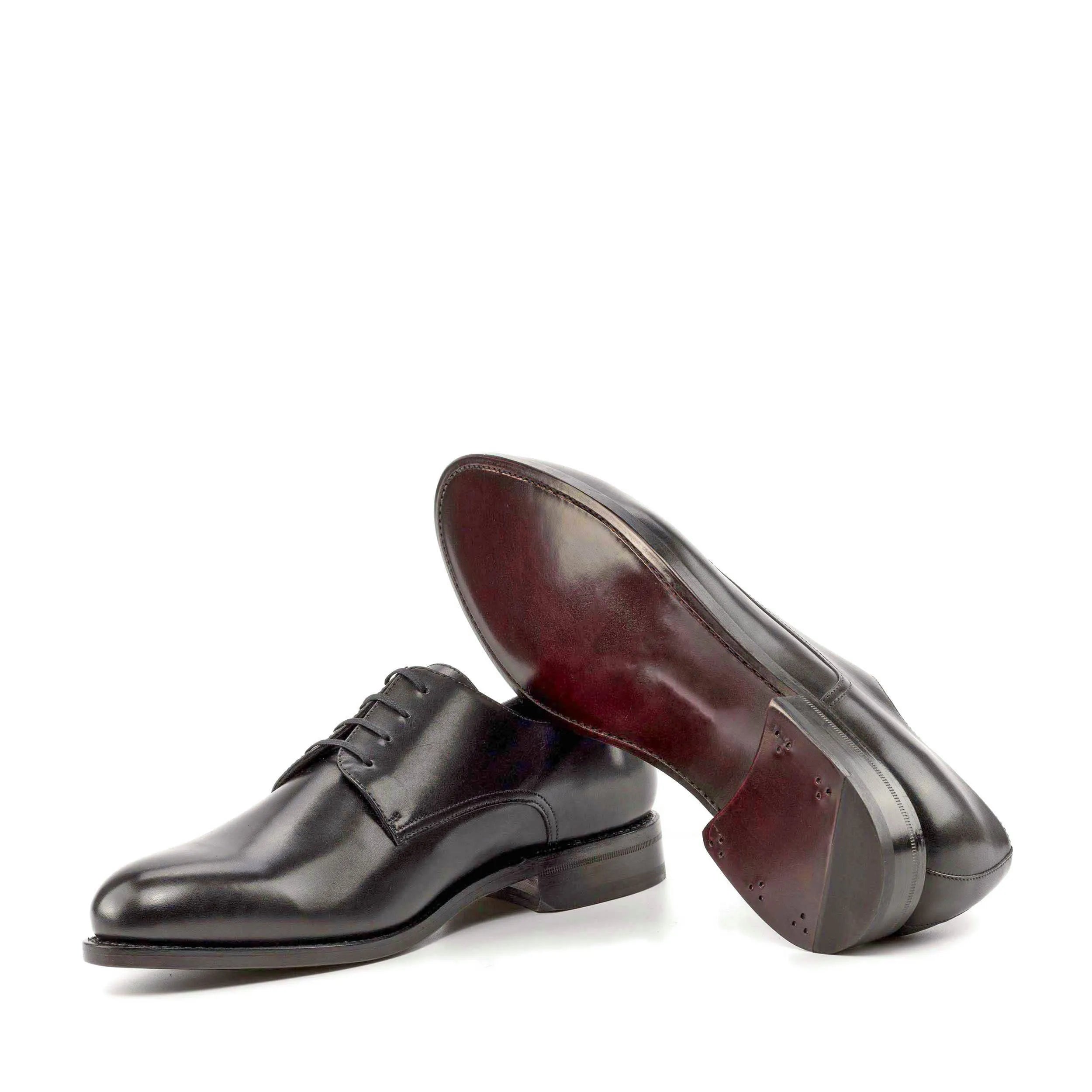 Pair of black calf leather 5980 Derby shoes for men
