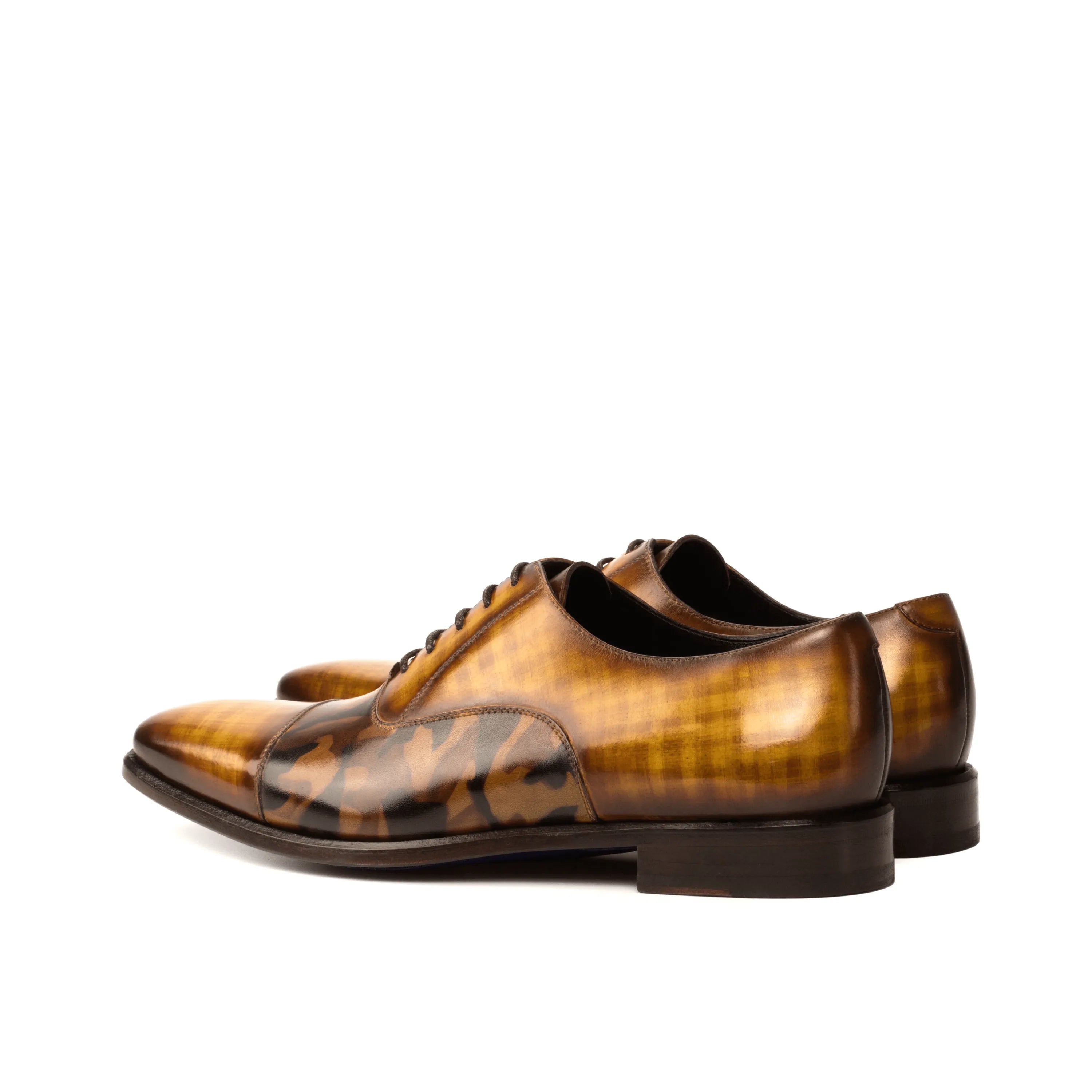 Brown Agent Oxford patina shoes II leather dress shoes