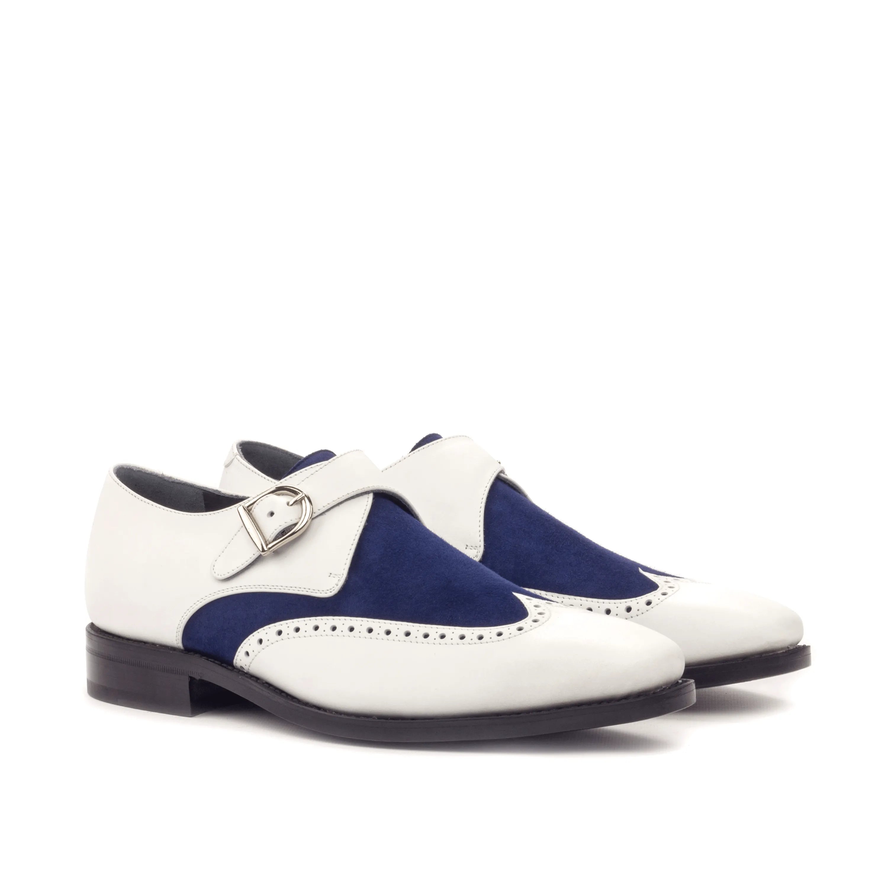 Two-tone Aja Single Monk Shoes II back view monk shoes