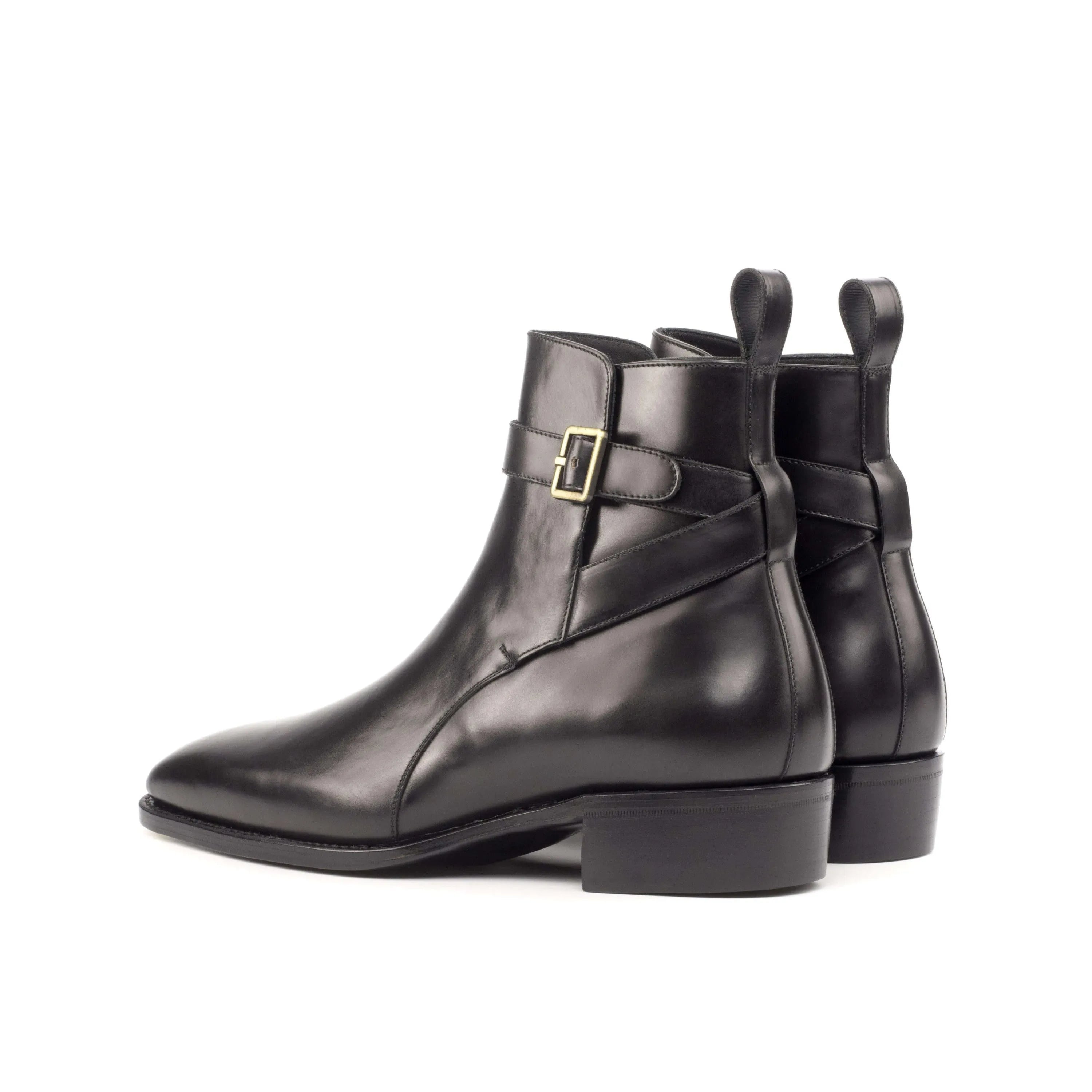 Beckam Jodhpur Boots II black leather ankle boots with buckle