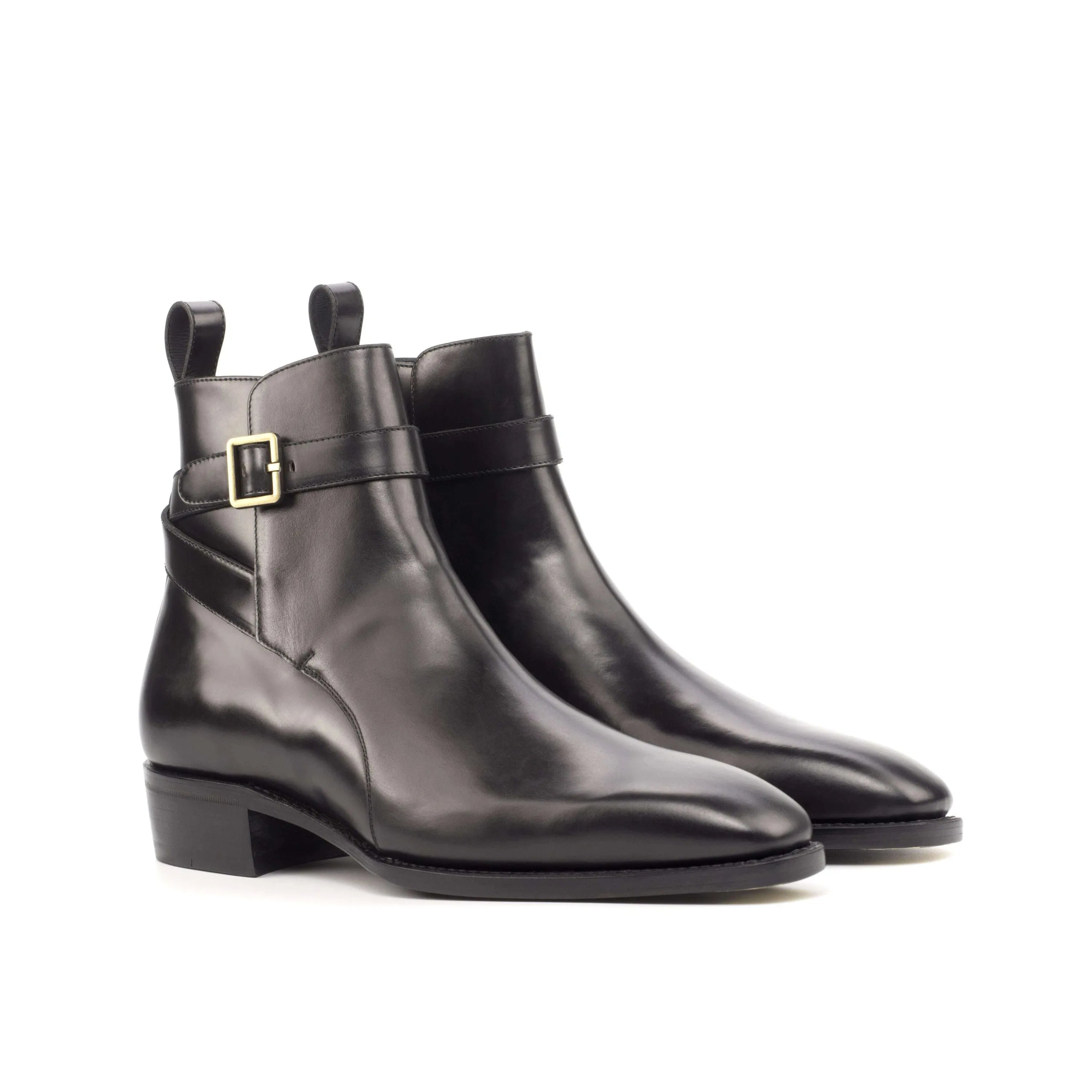 Beckam Jodhpur Boots II black leather ankle boots with buckle straps