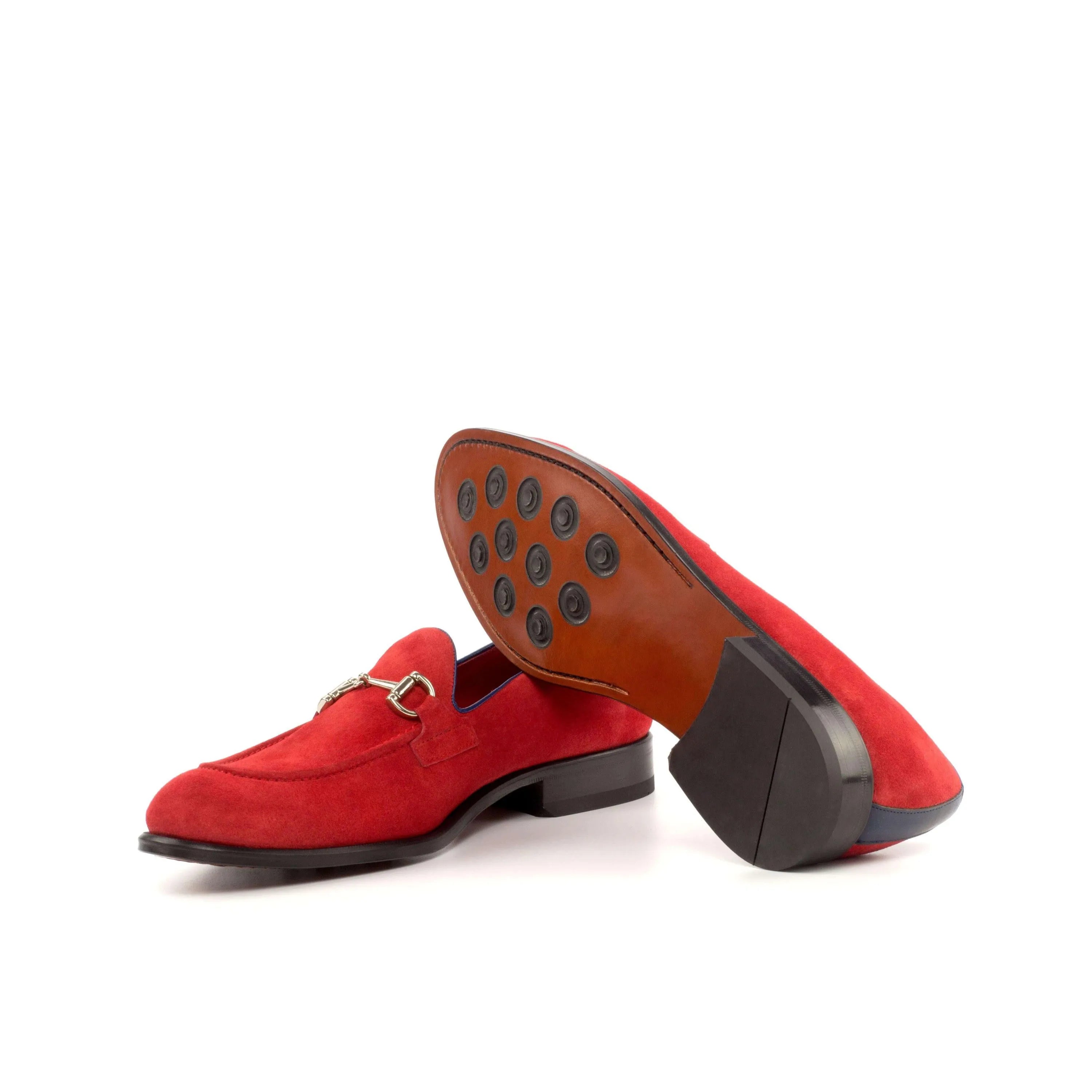 Red suede Bossy Loafers II luxury bespoke shoes for men