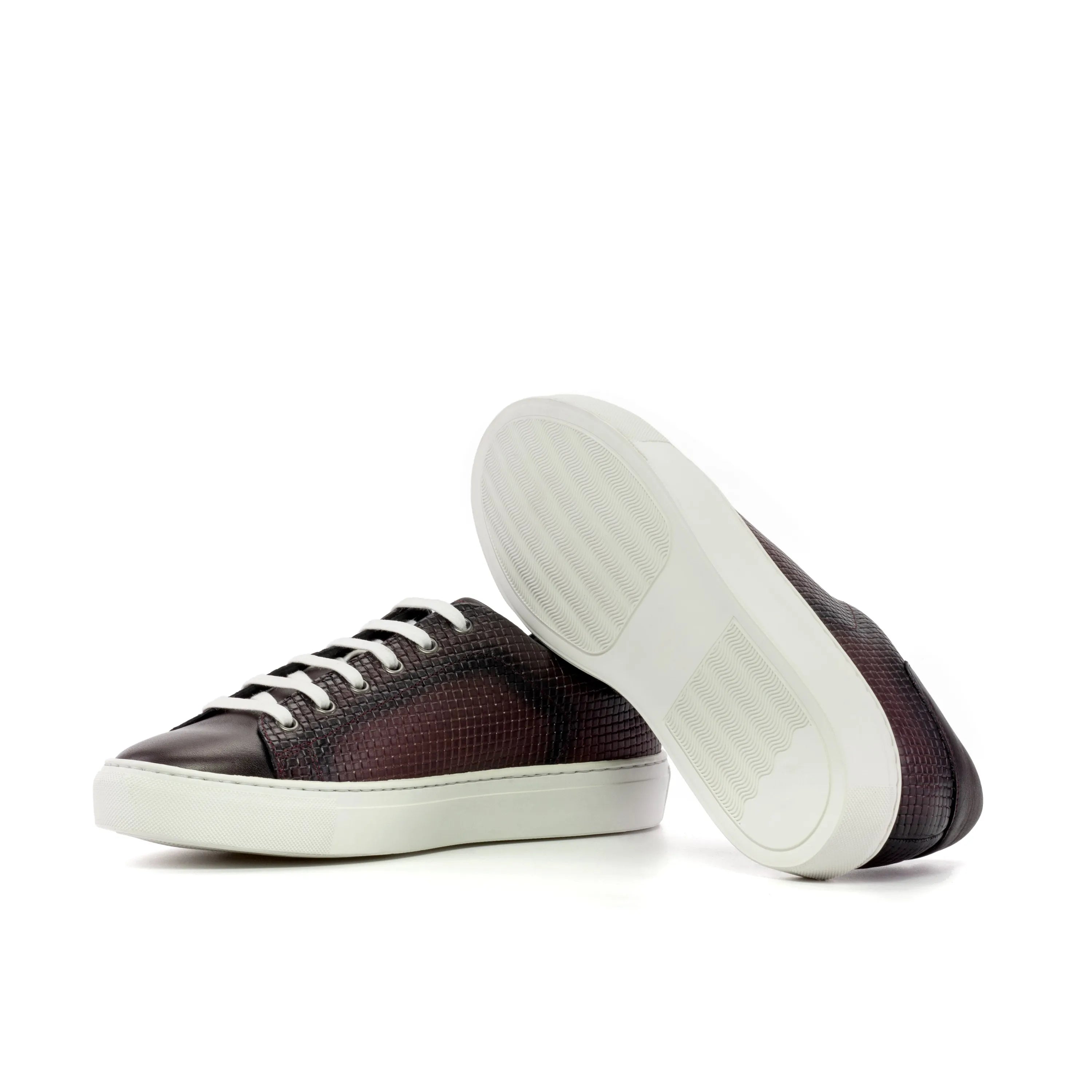 Burgundy leather CapaOne Trainer Sneaker II back view