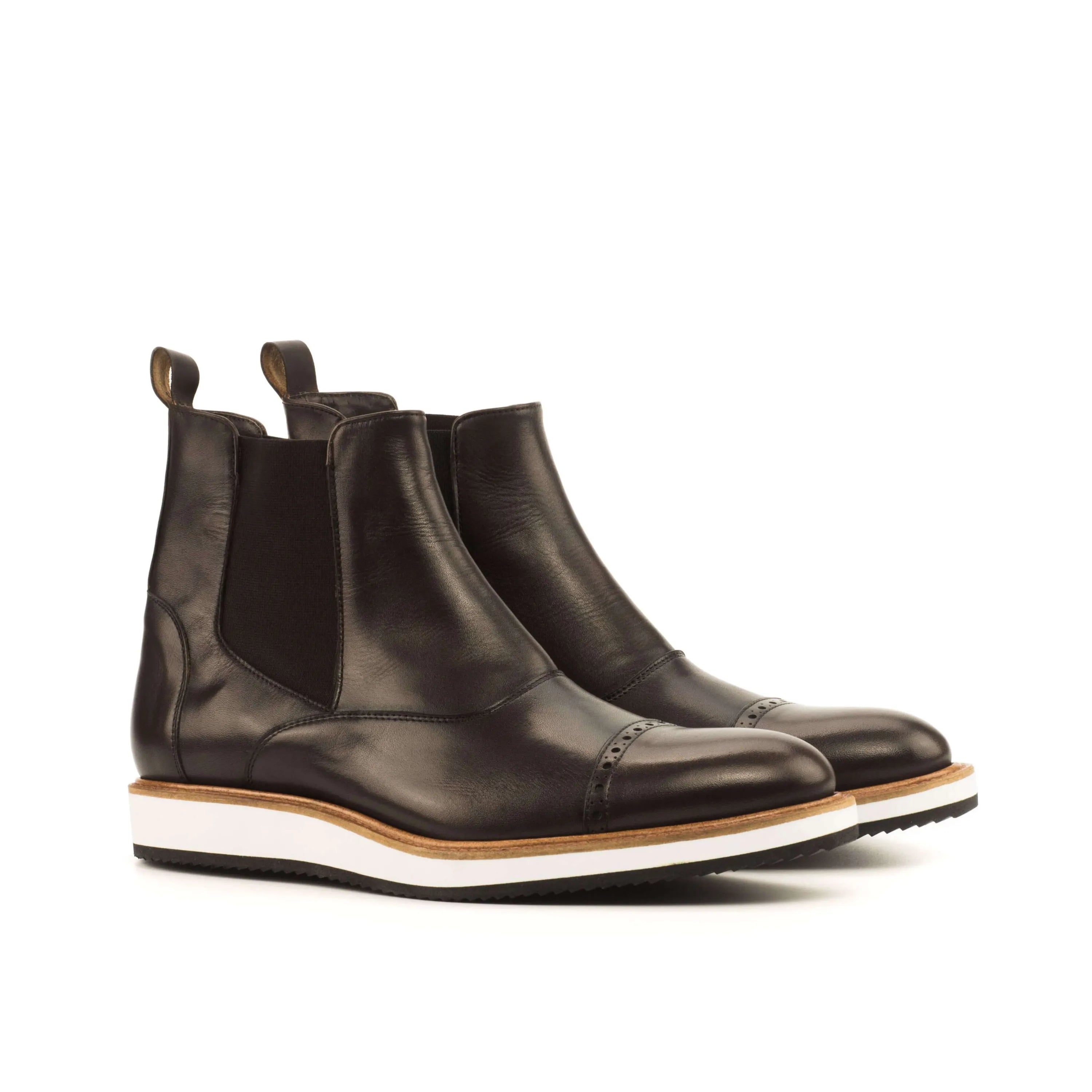 Pair of brown leather Choovio Chelsea boots