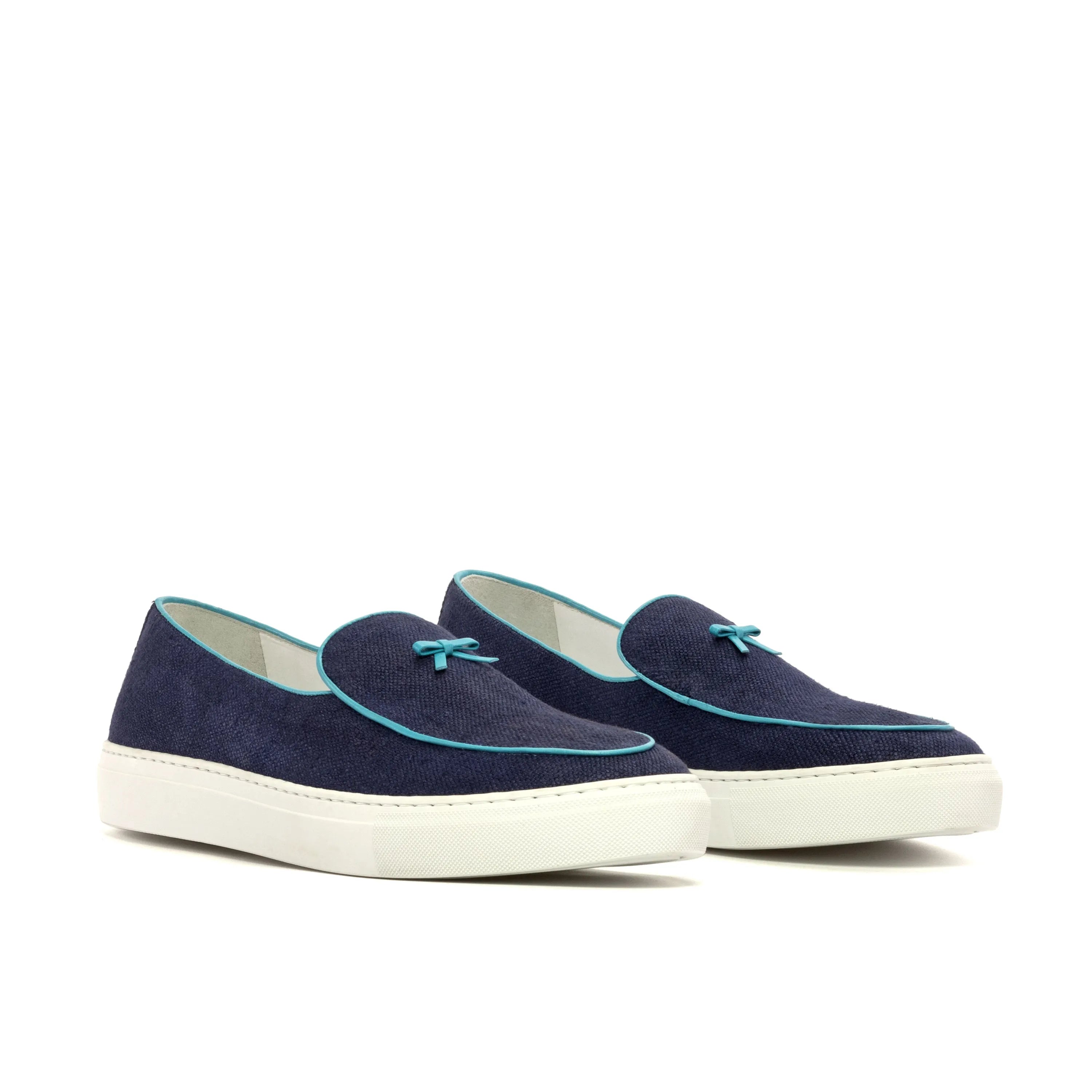 Navy suede slip-on Chronos Belgian Sneaker II back view