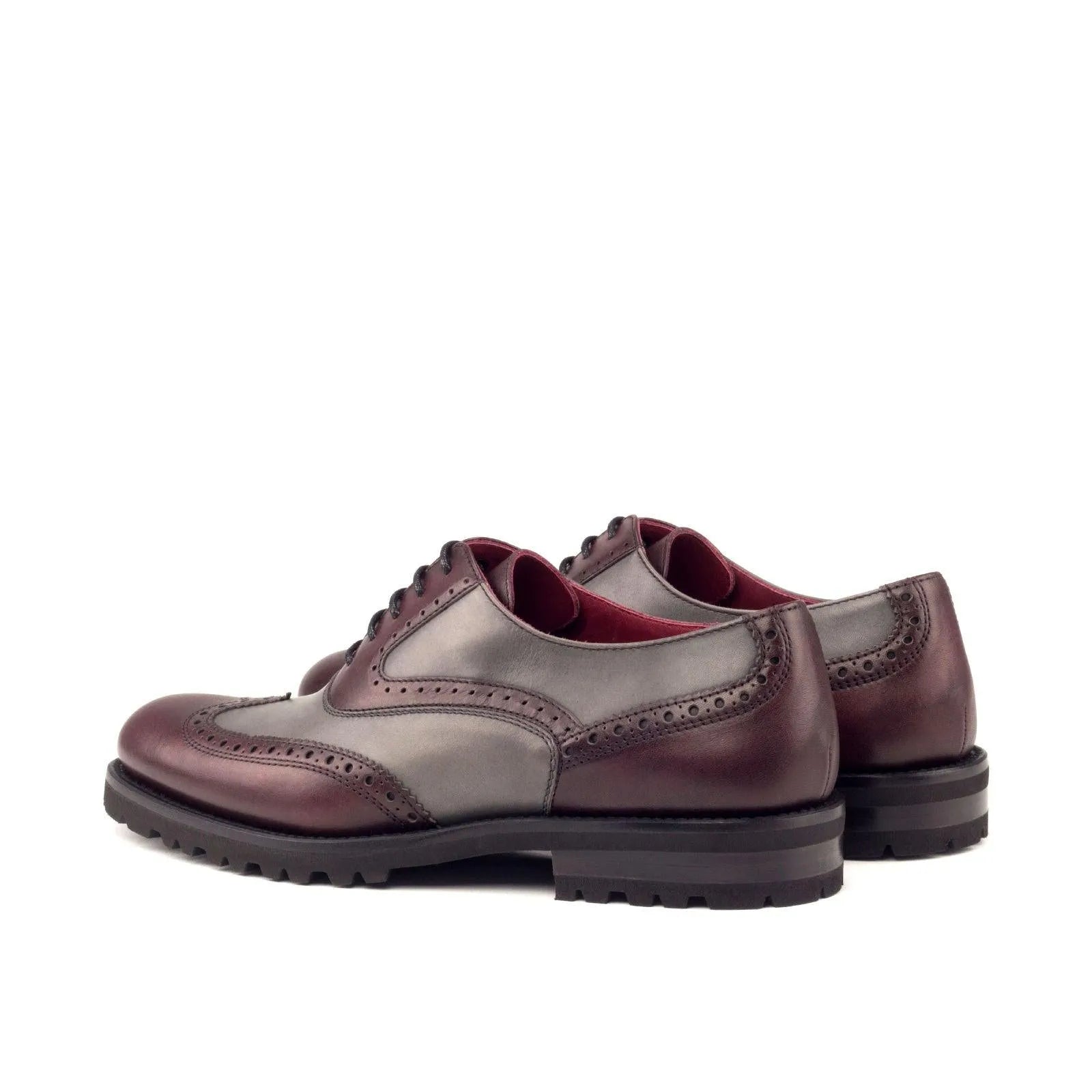 Delila ladies full brogue shoes in two-tone leather wingtip design