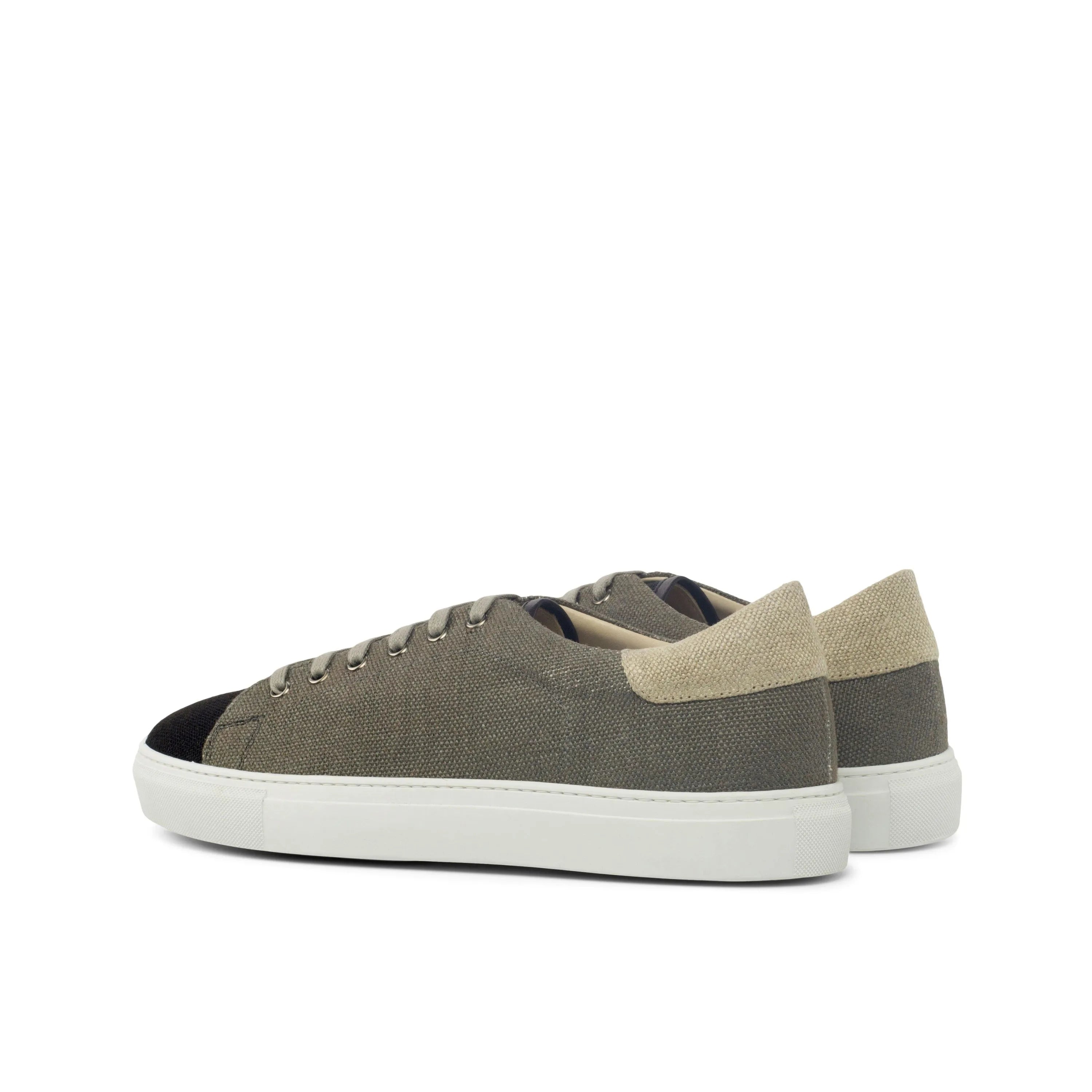 Gray and black Eyoun Trainer Sneaker canvas shoes