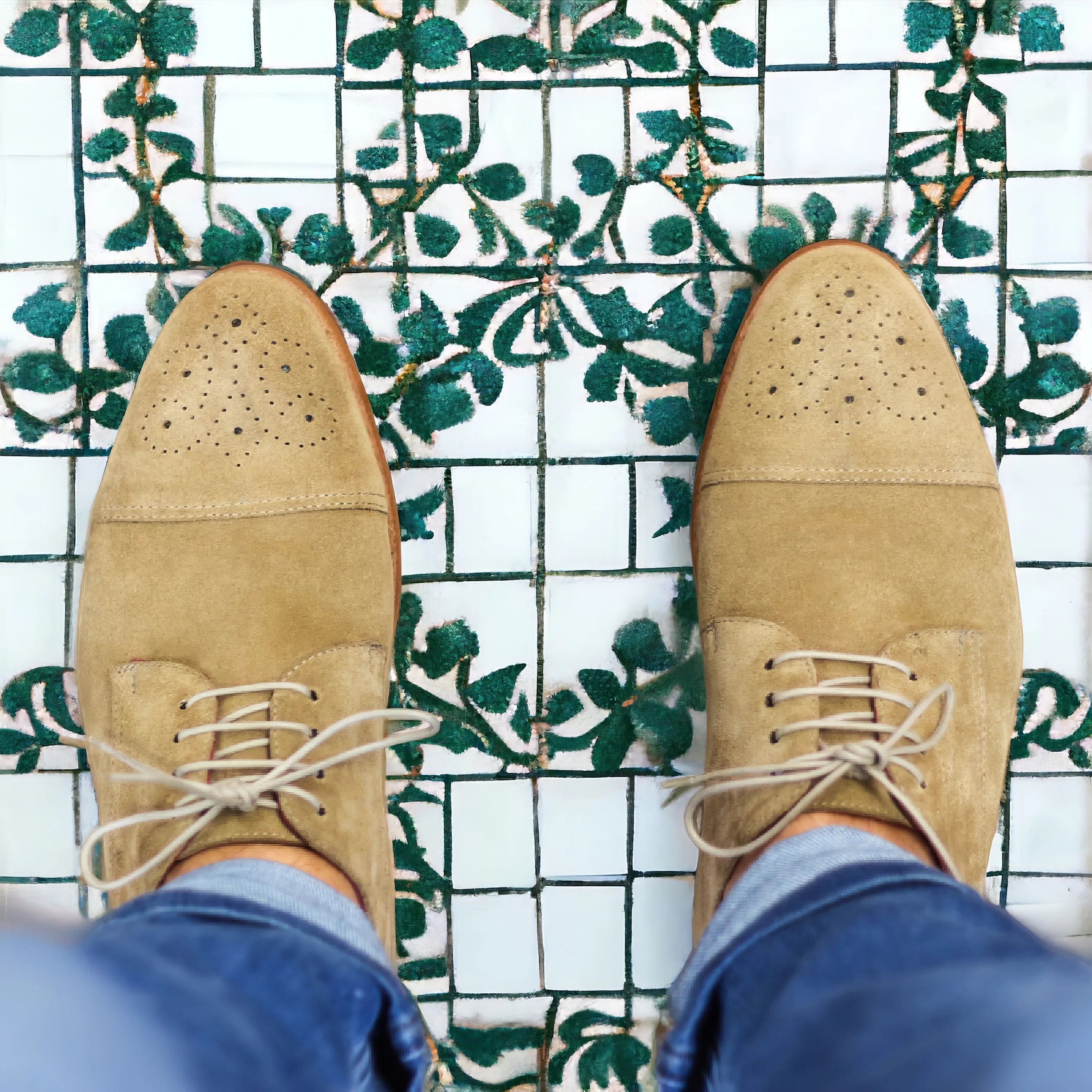 Tan suede Falma Derby Shoes II dress shoes