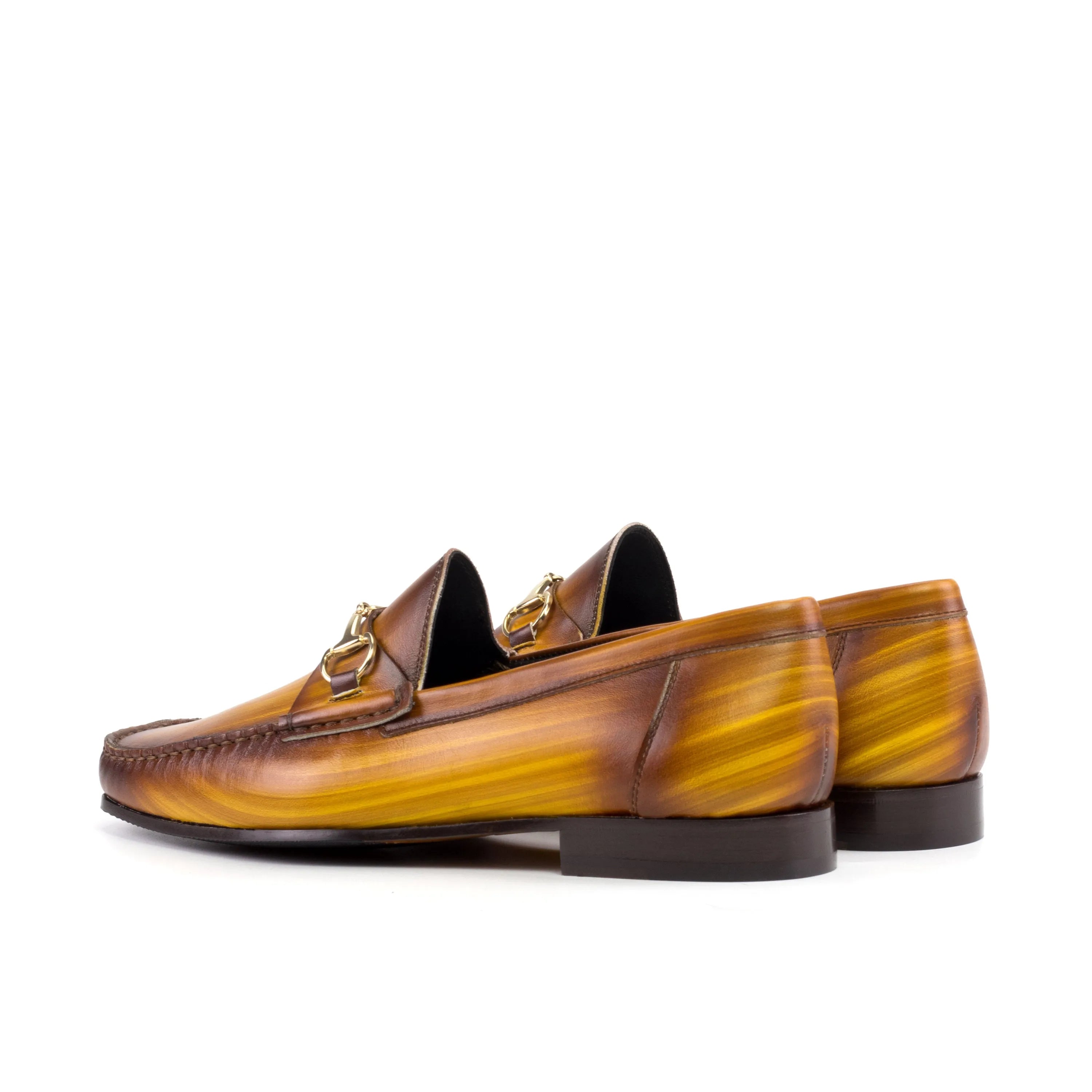 Garanti Patina Moccasin brown leather horsebit loafers