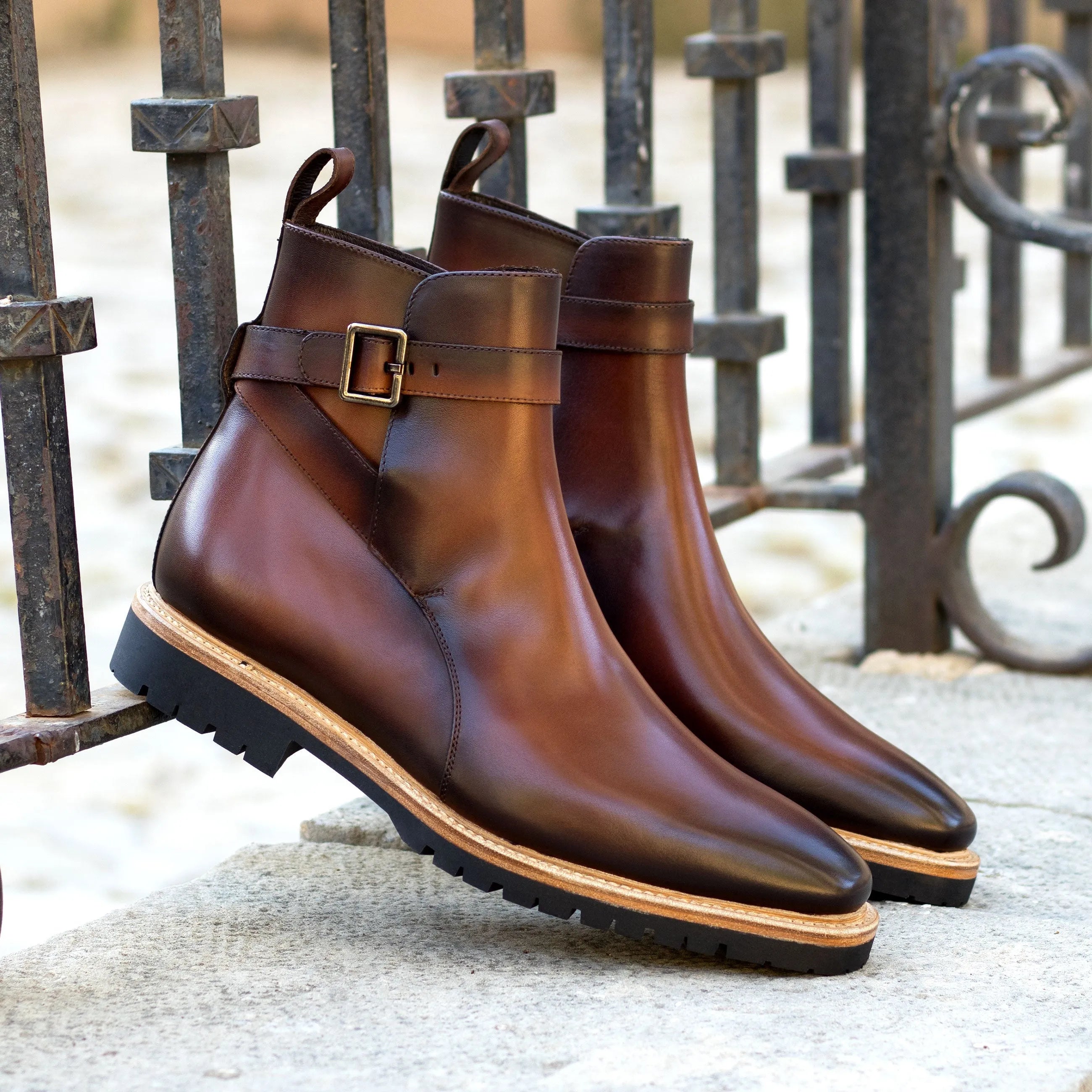 Ignasio Jodhpur boots in brown leather ankle style