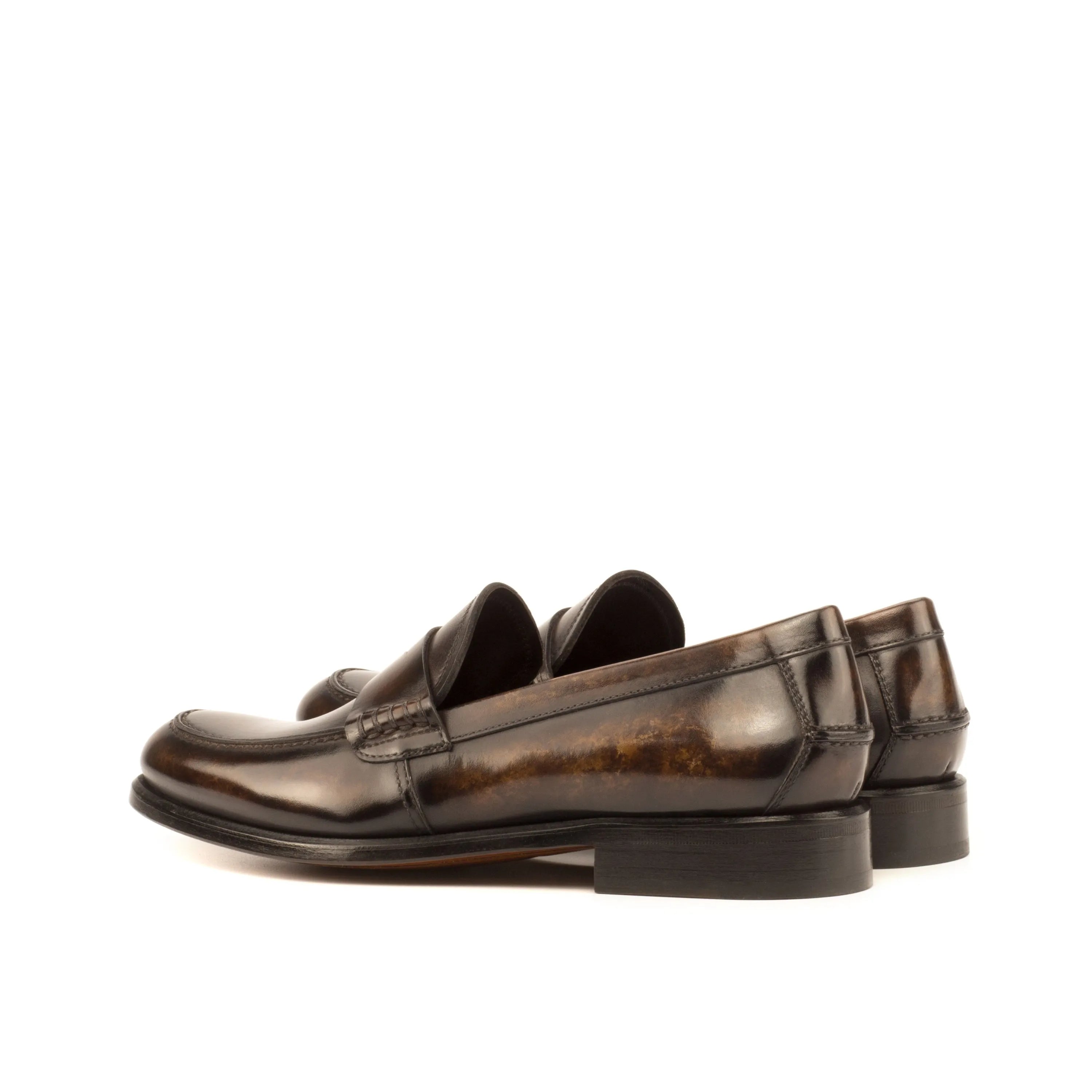 Indi ladies patina loafers in brown leather penny style