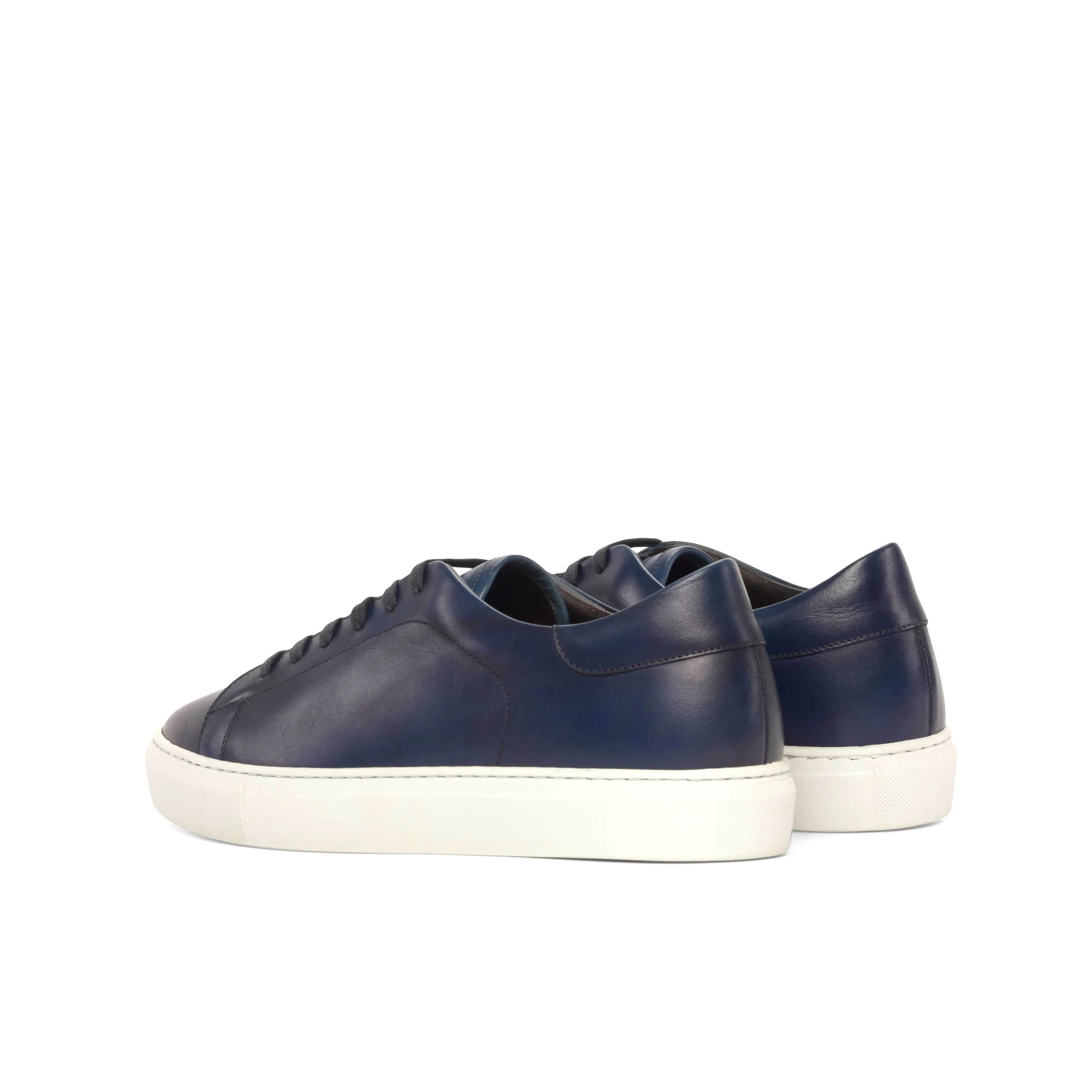 Jacksons trainer sneaker in navy leather cupsole design