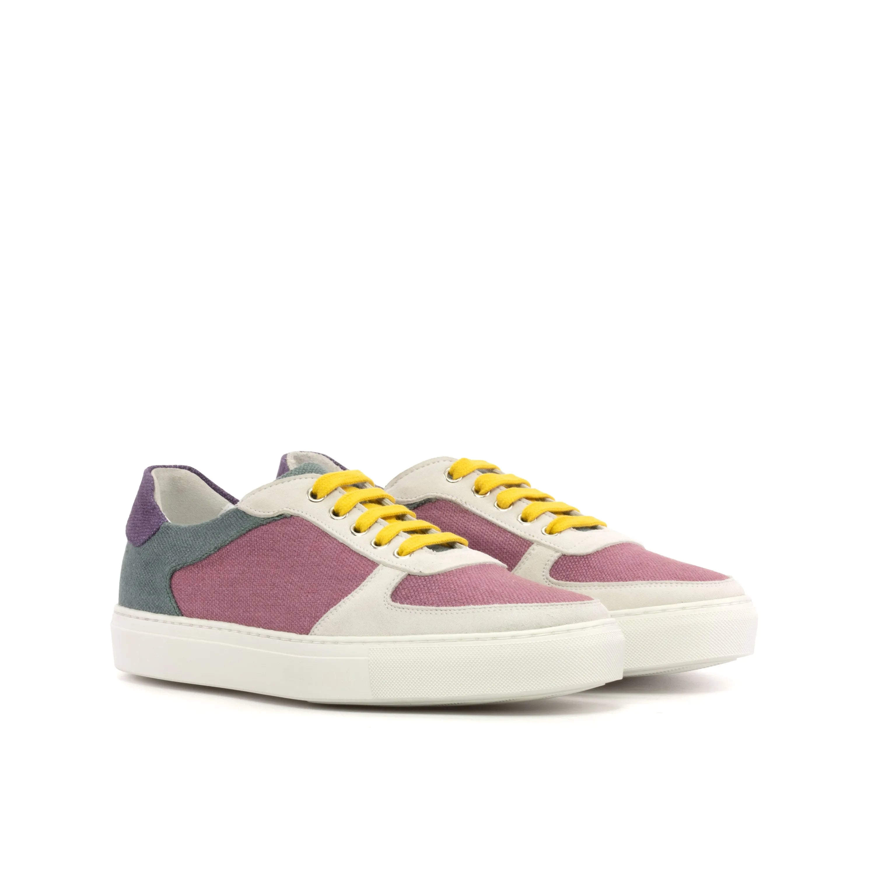 Ora Low colorful casual sneakers with yellow laces