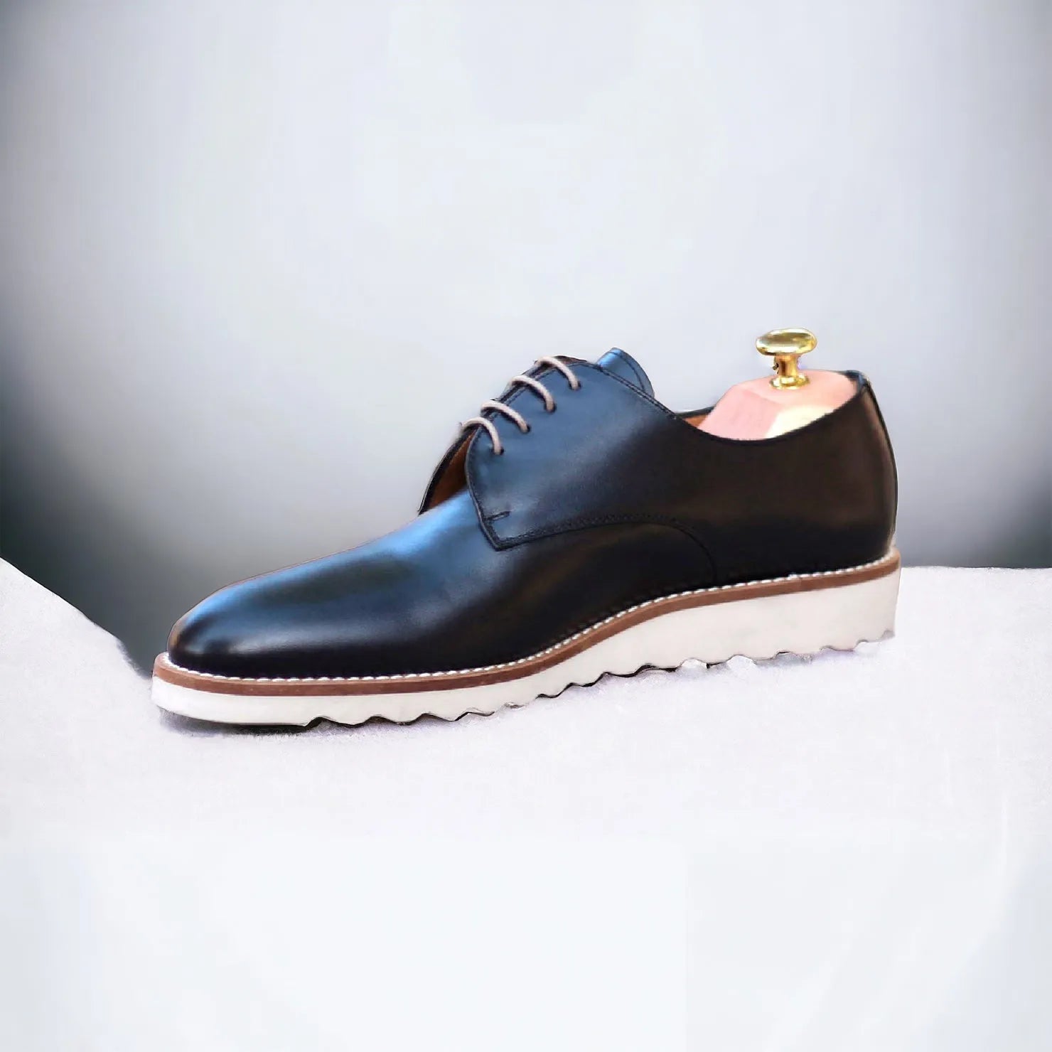 Black Palmazo Derby shoes II leather dress shoe