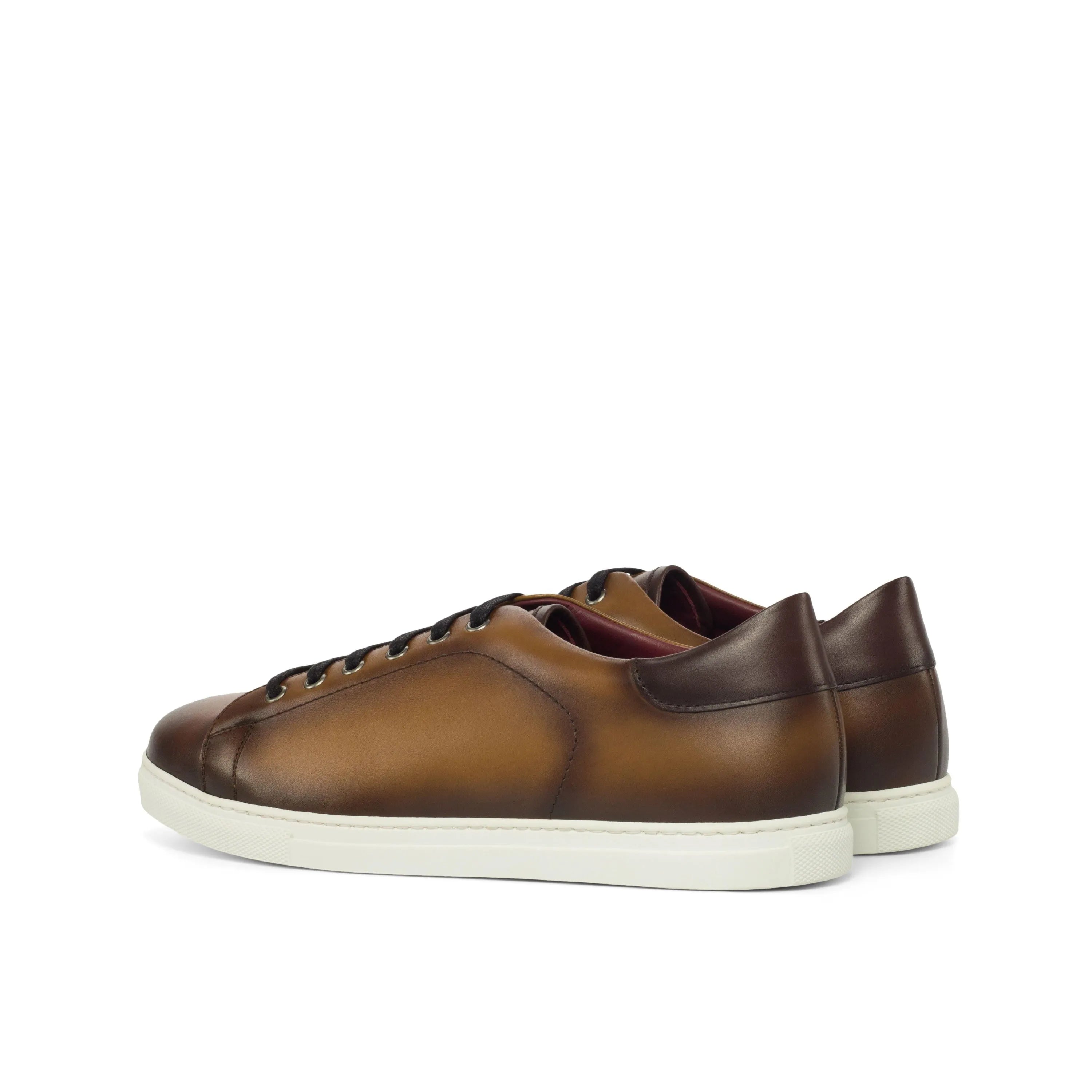 Brown Porcho Trainer Sneaker with leather cupsole trainer design