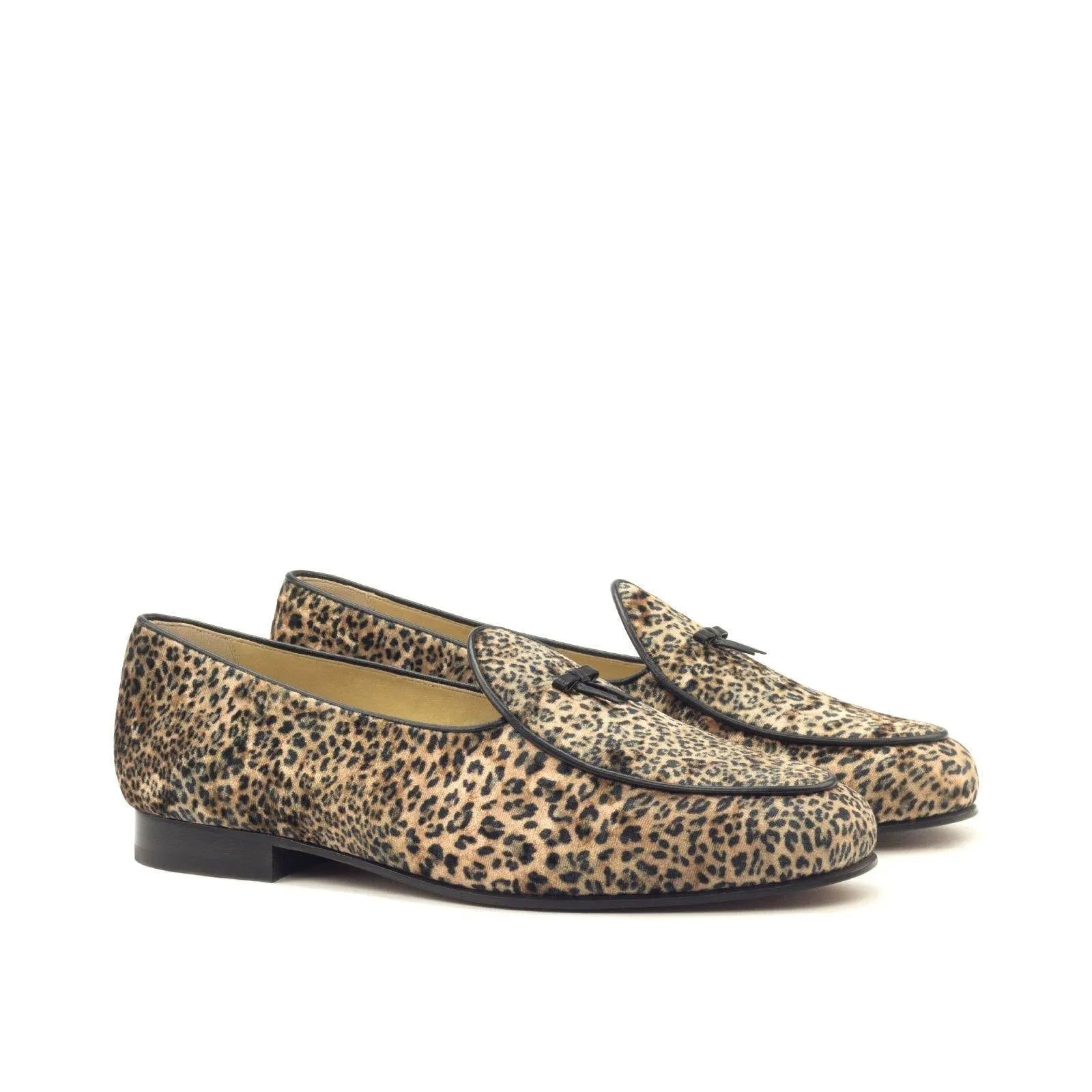 Russia Belgian Slipper with leopard print loafers
