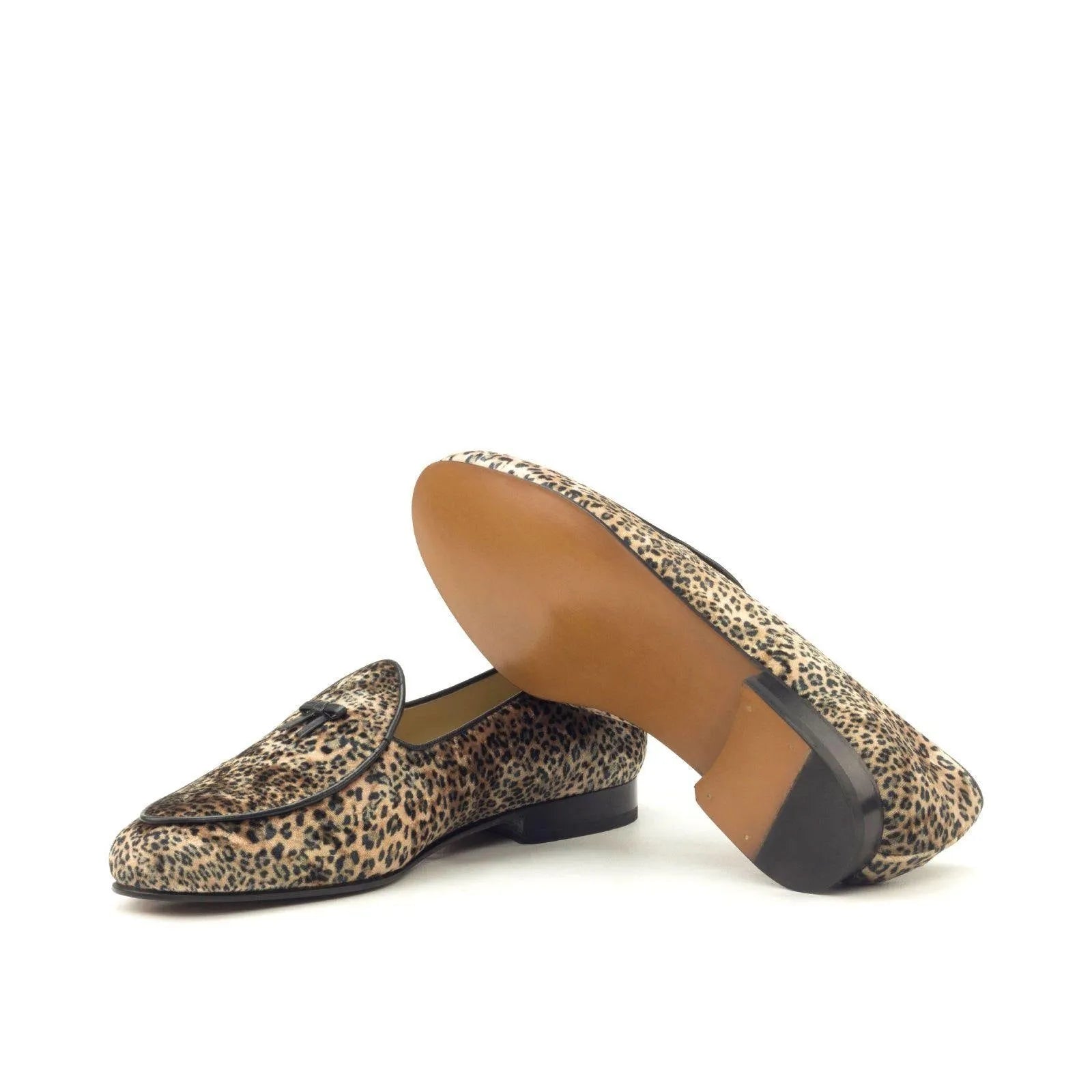 Russia Belgian Slipper with leopard print loafers