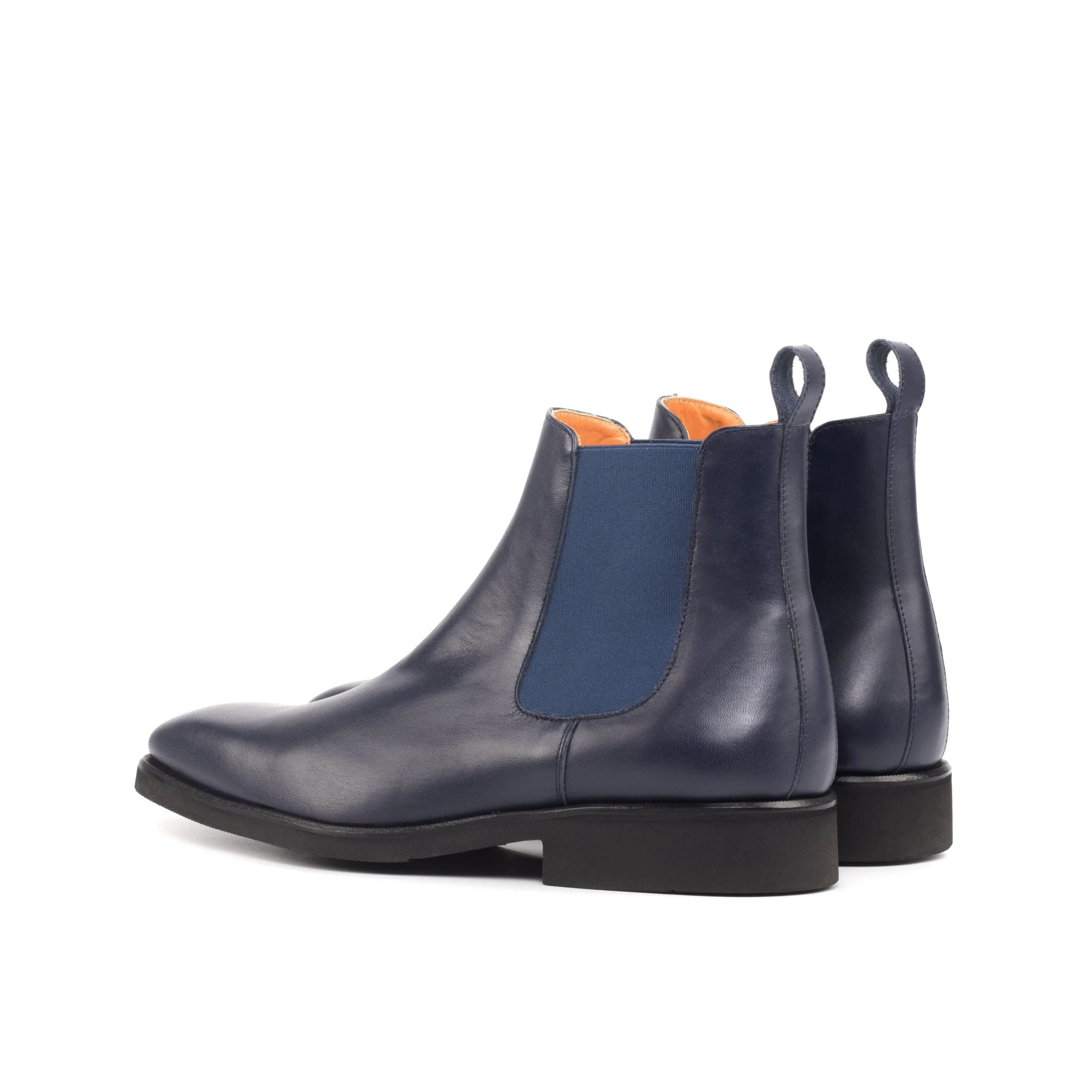 Pair of blue leather Stephano Chelsea Boots II