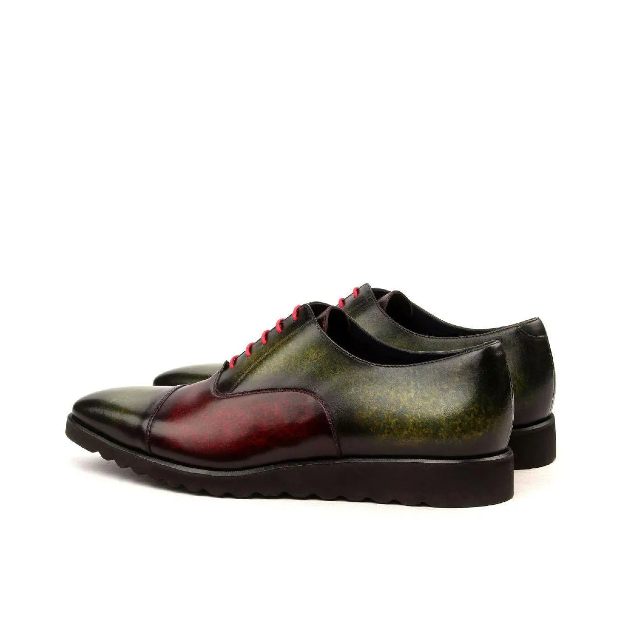 Tice Oxford patina shoes II: two-toned leather dress shoes with crust patina