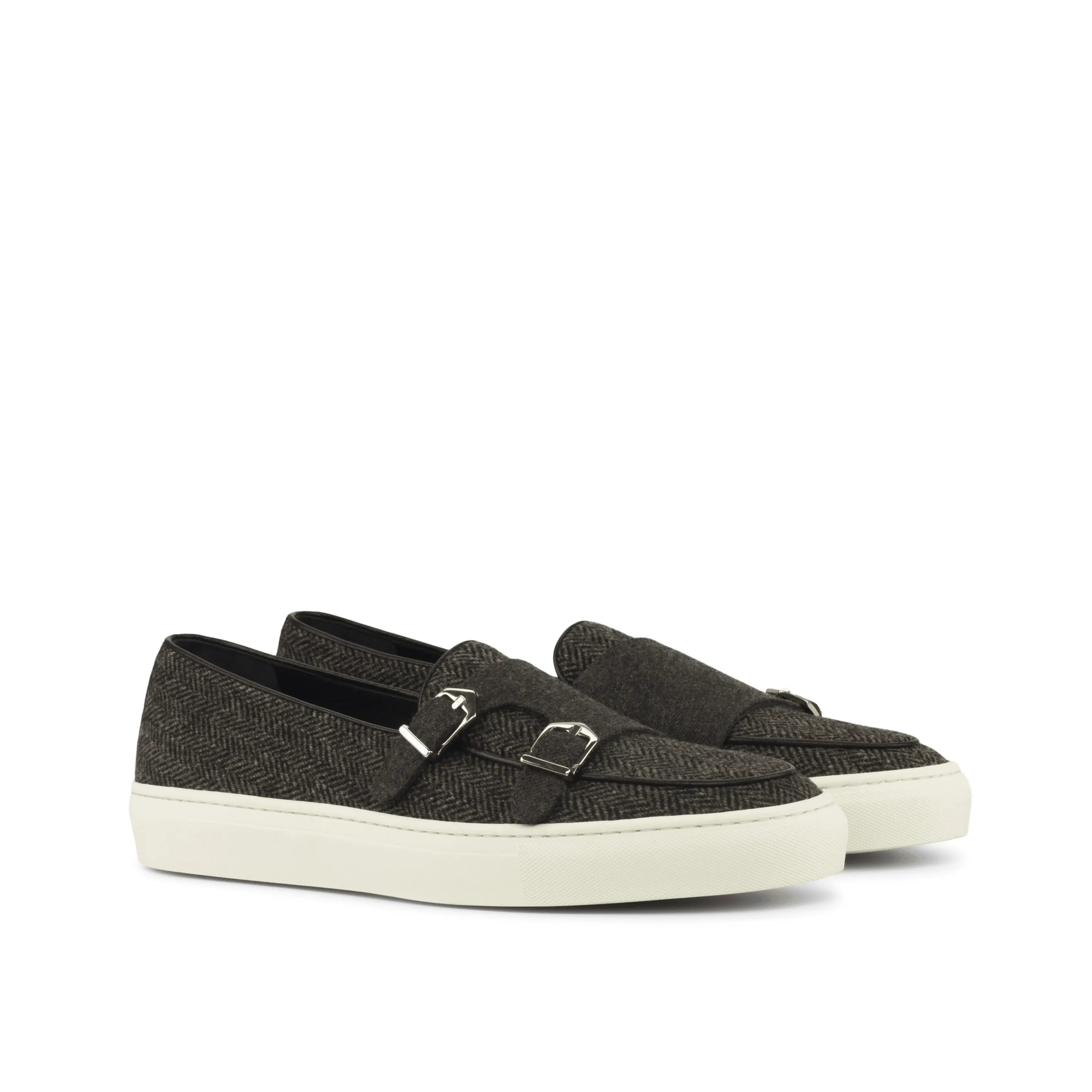 Pair of black Trove monk sneaker II monk strap sneakers