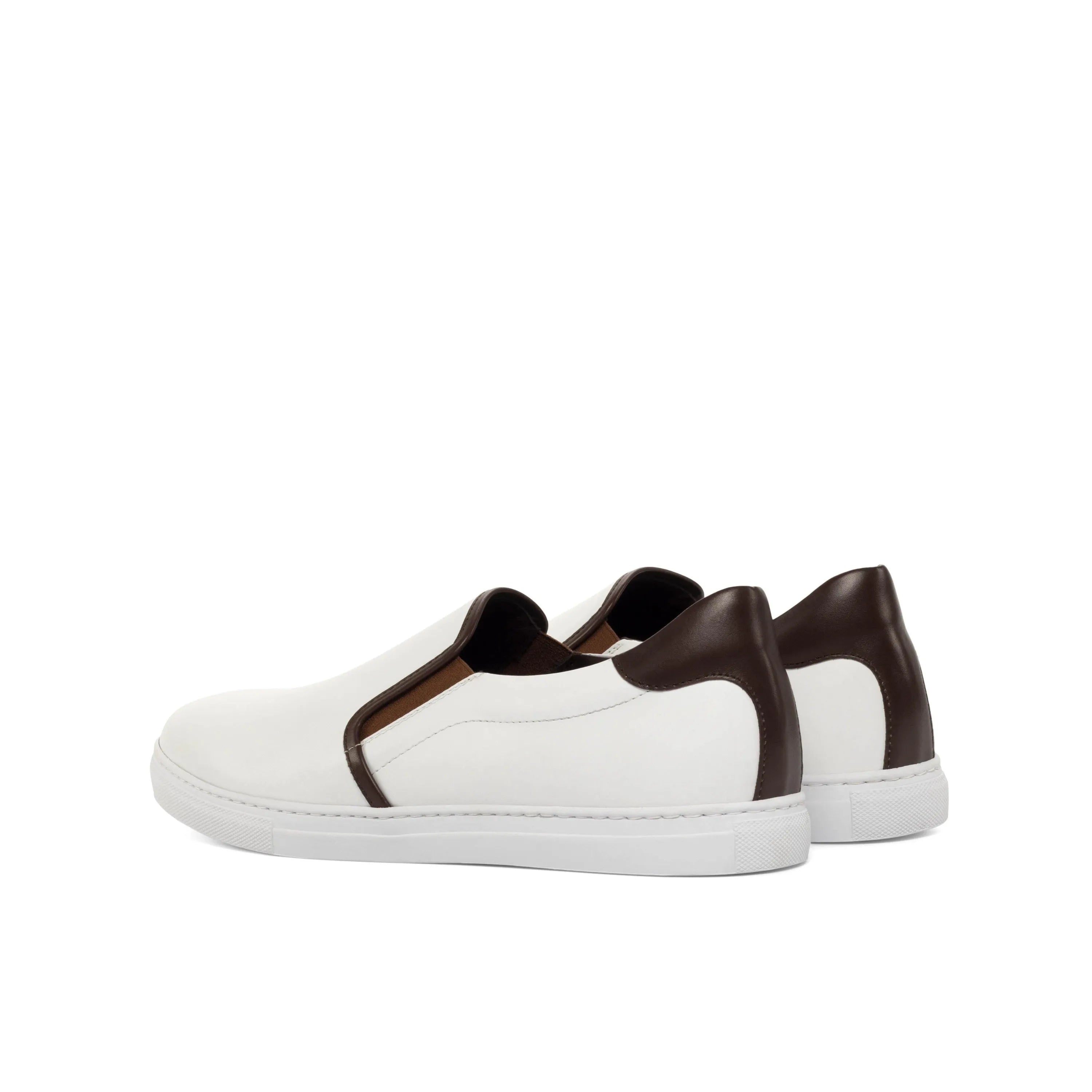 White Tuesday Slip box calf leather slip-on sneakers for men