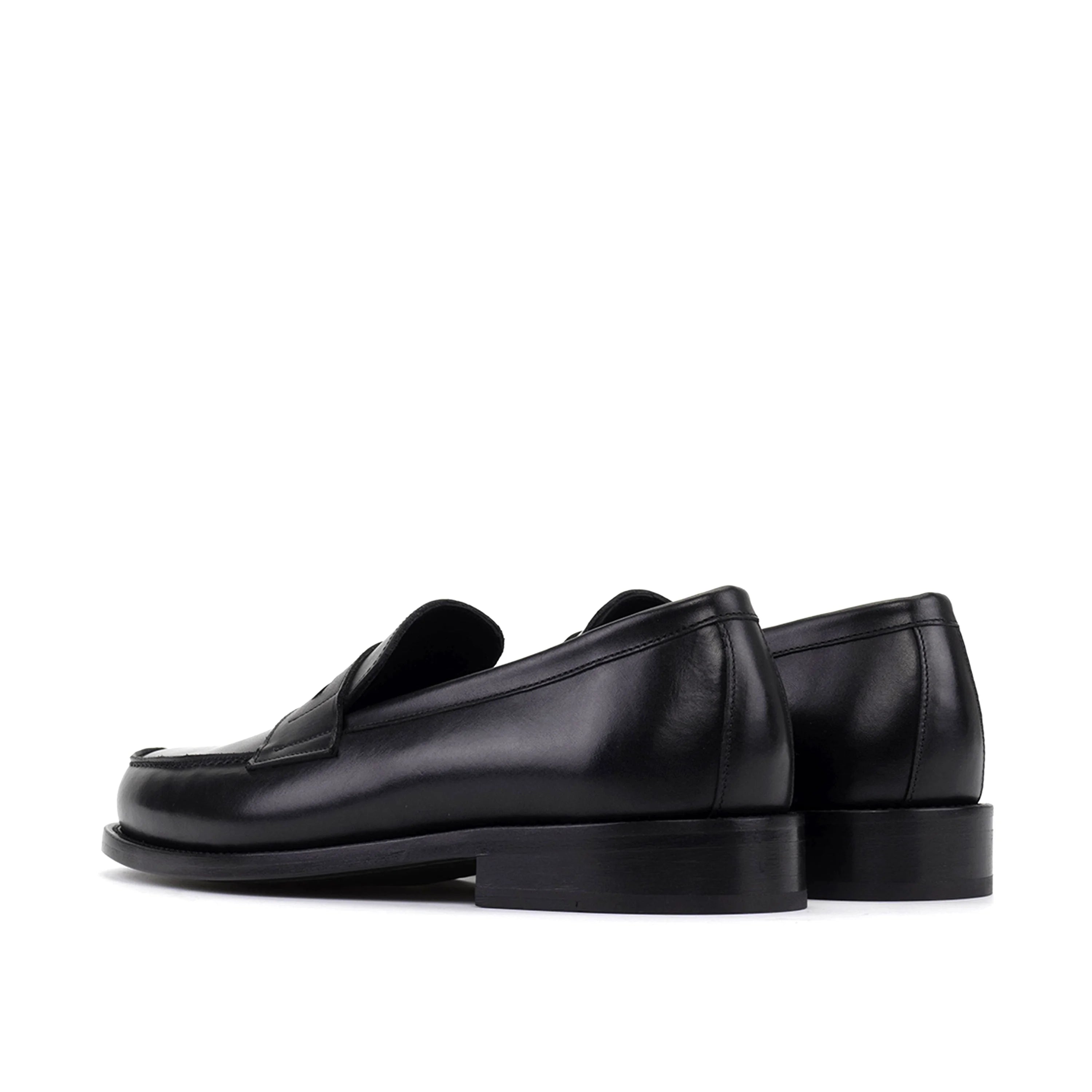 TuesdayOne penny loafers II in black calf leather with polished finish