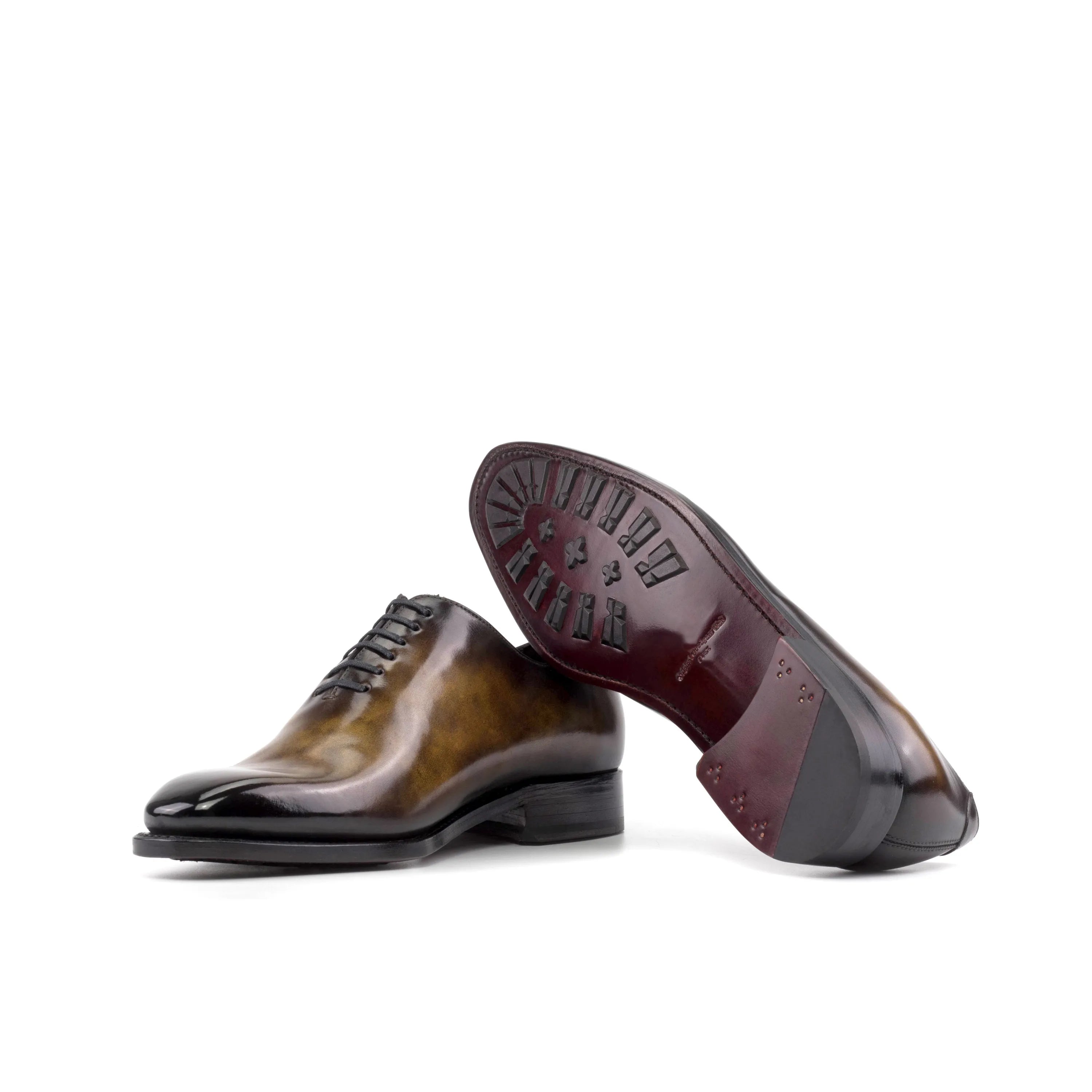 Veritas Patina Wholecut leather dress shoes back view