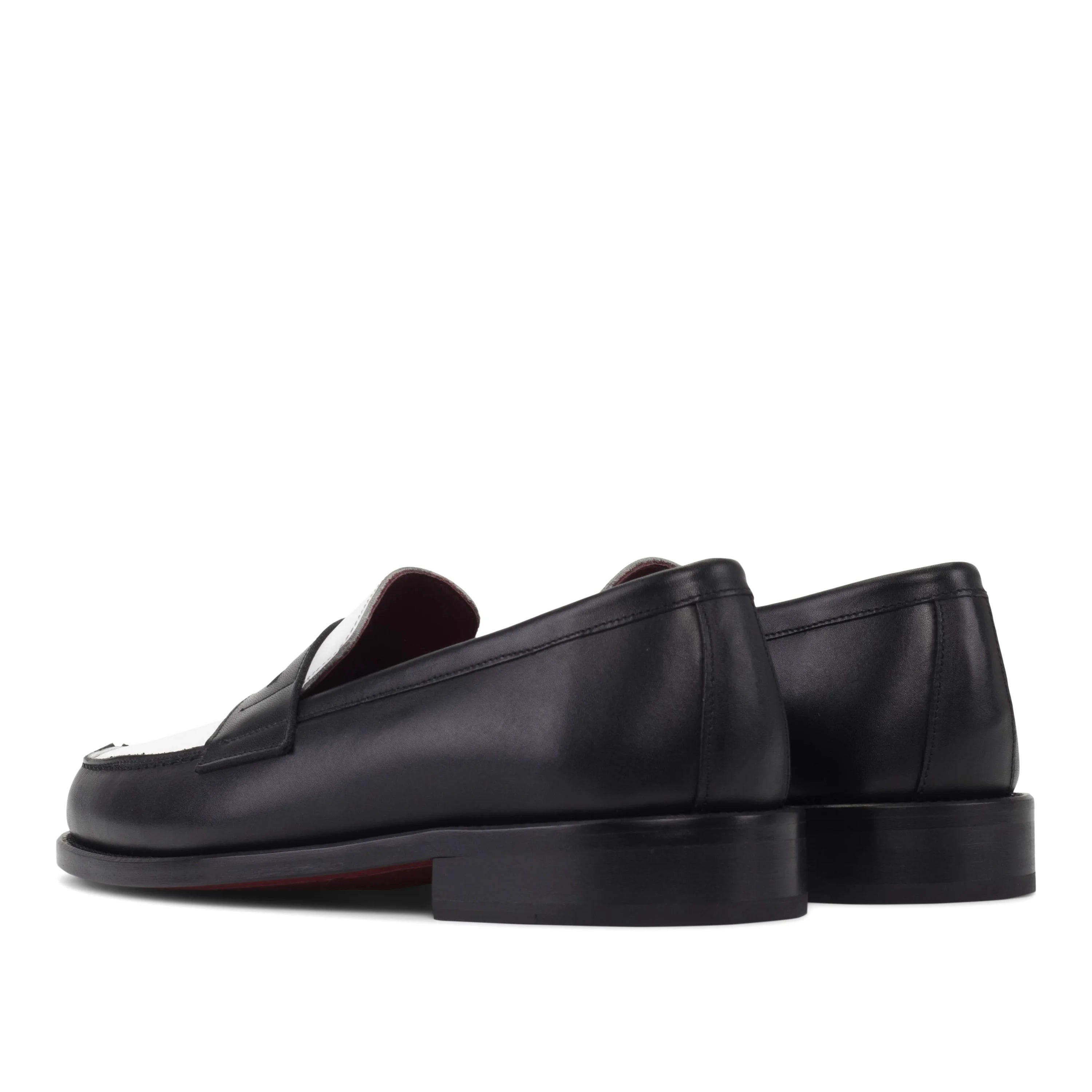WednesdayOne penny loafers II in luxe Italian calf leather with white toe cap