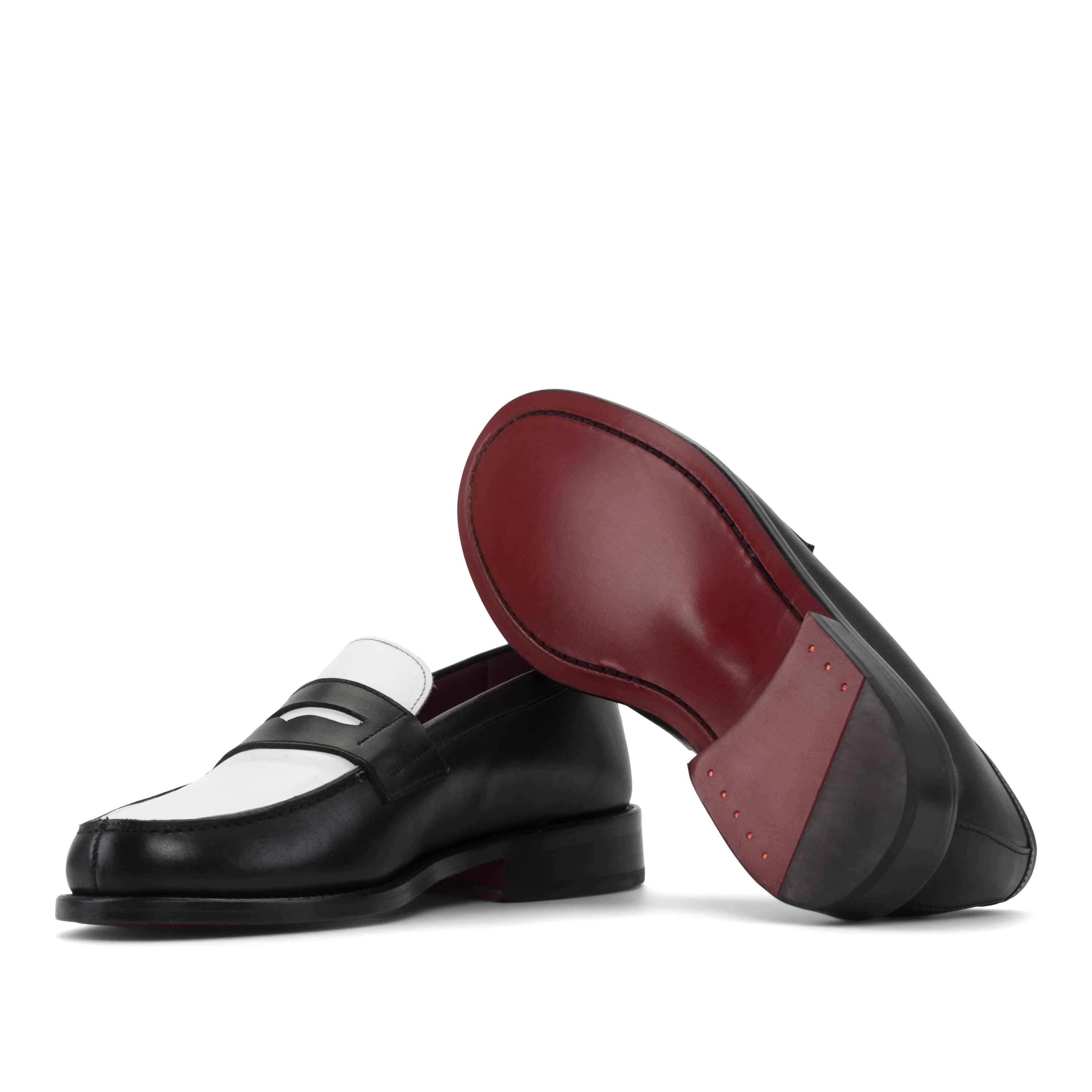 WednesdayOne penny loafers II in luxe Italian calf leather with burgundy sole